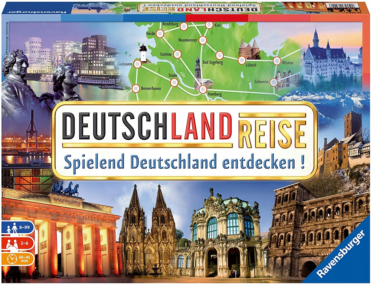 Gra planszowa Deutschlandreise Ravensburger – Przygoda w Niemczech dla całej rodziny
