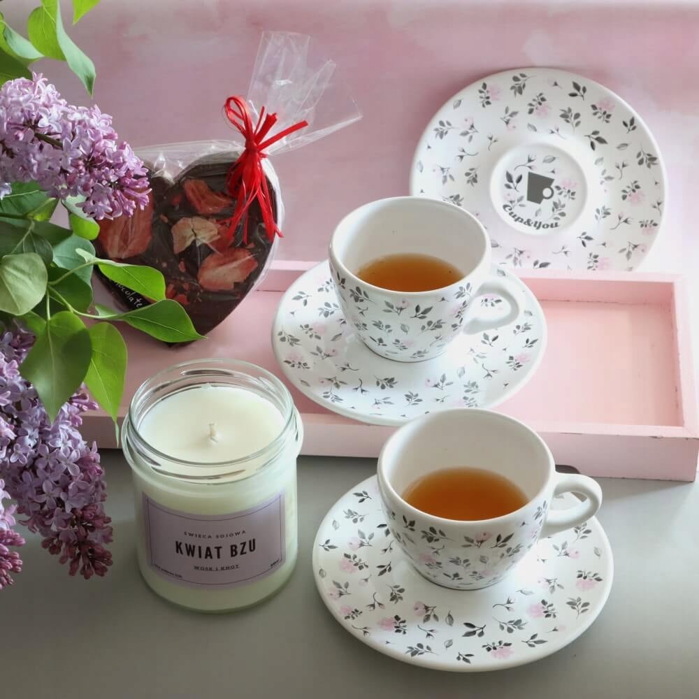 Porcelana made in Poland filiżanka + podstawka Okazje Boże Narodzenie Dzień Babci Dzień Kobiet Dzień Matki Dzień Nauczyciela gratulacje imieniny jubileusz rocznica ślub urodziny walentynki Wielkanoc inna