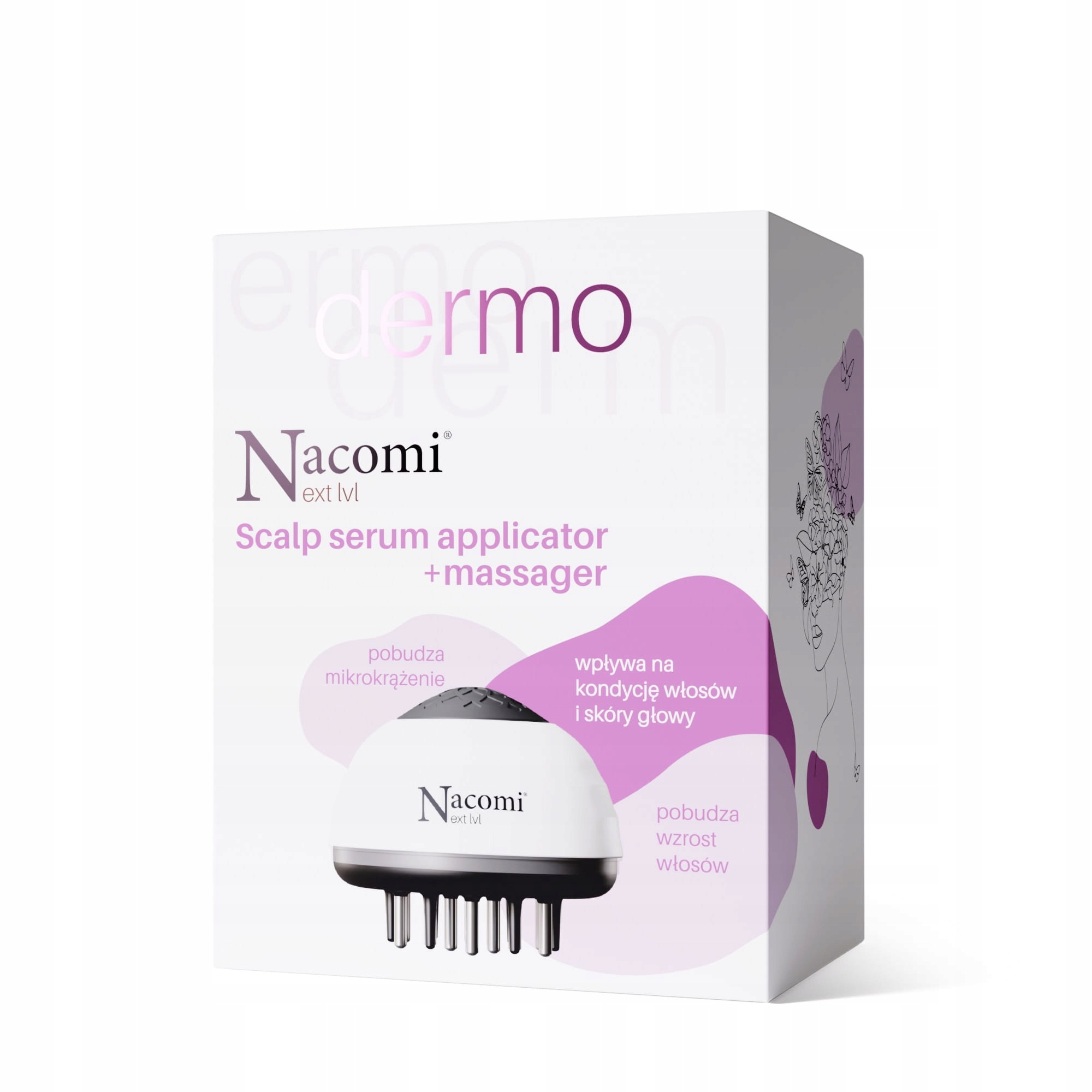 NACOMI Next Level aplikator serum do skóry głowy i masażer – Twoje włosy zasługują na najlepszą pielęgnację