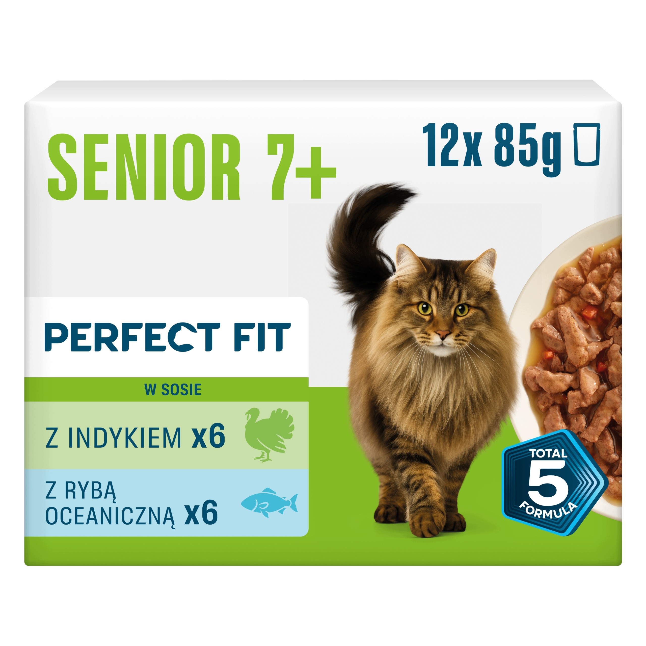 Perfect Fit Senior 7+ – Mokra karma dla starszych kotów w sosie
