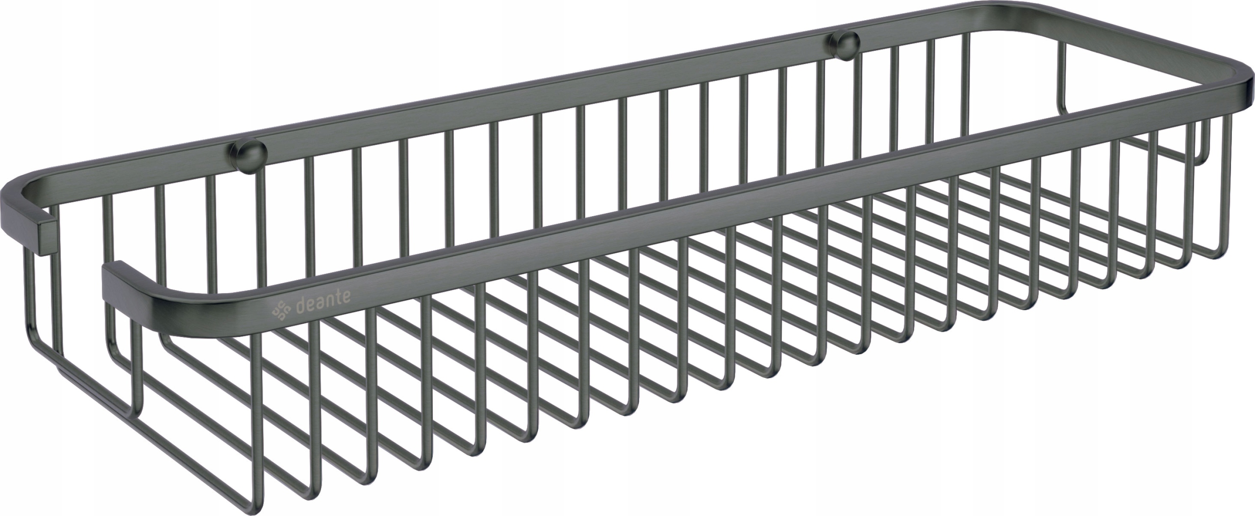 Deante Round ADR D551 – Elegancki koszyk prysznicowy w wykończeniu titanium