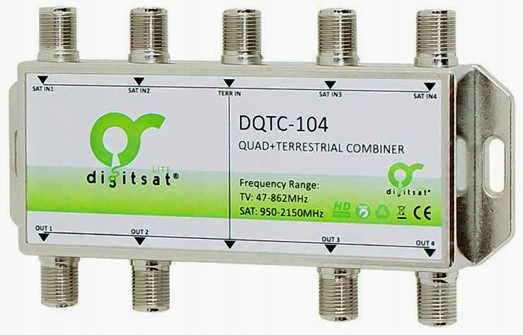 Sumator RTV/SAT x4 Digitsat DQTC-104 – Idealne rozwiązanie dla Twojej instalacji antenowej