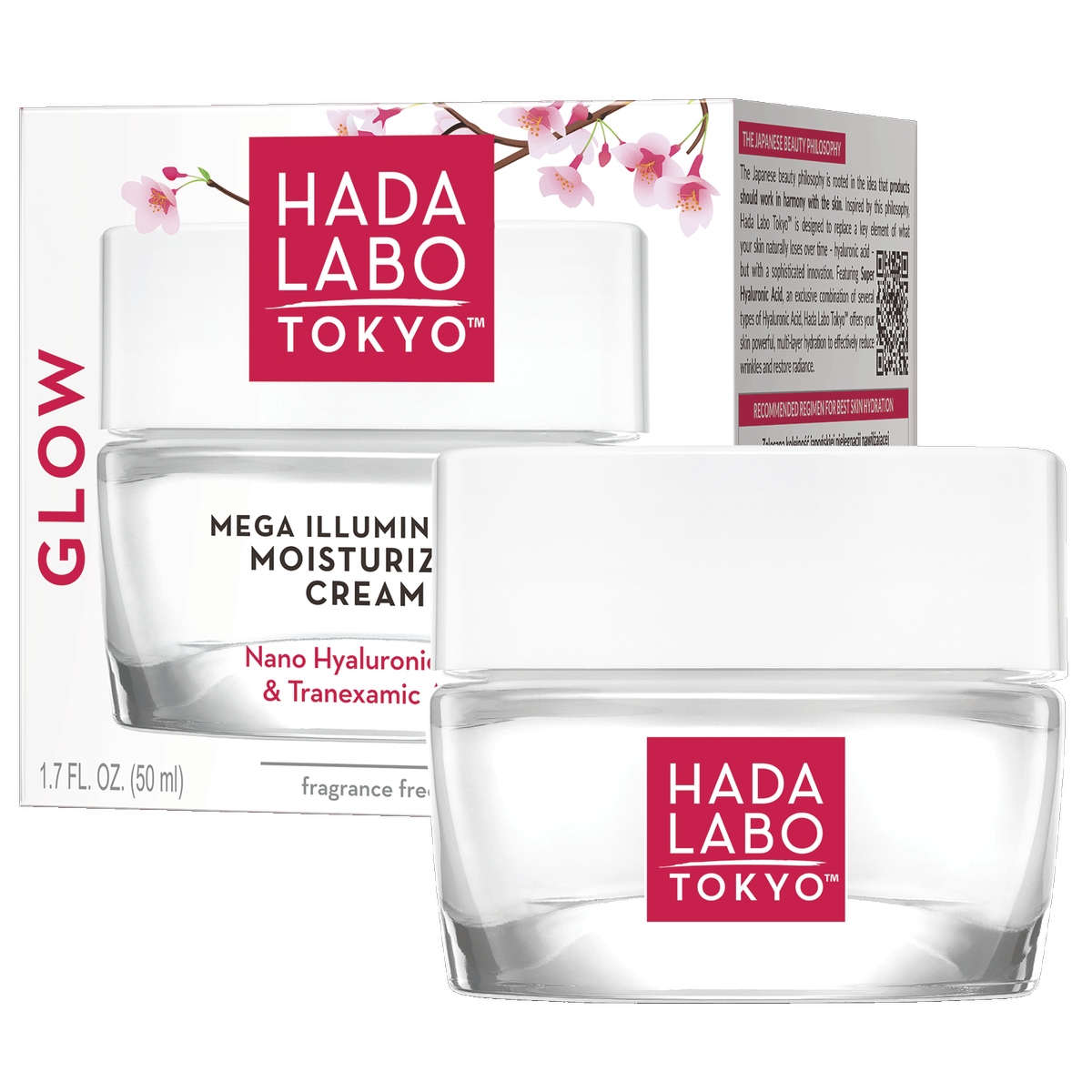 Hada Labo Tokyo, Glow – Rozświetlający krem nawilżający do twarzy