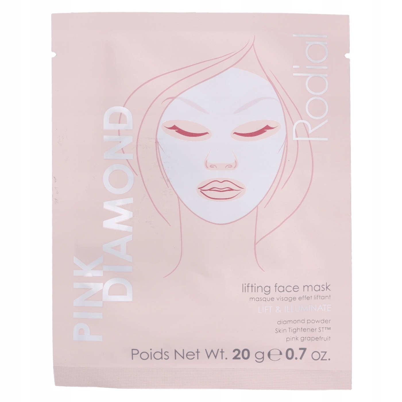 Rodial Pink Diamond – Maska liftingująca do twarzy dla promiennej cery