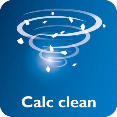 Suwak funkcji Calc-Clean zapewnia łatwe usuwanie kamienia