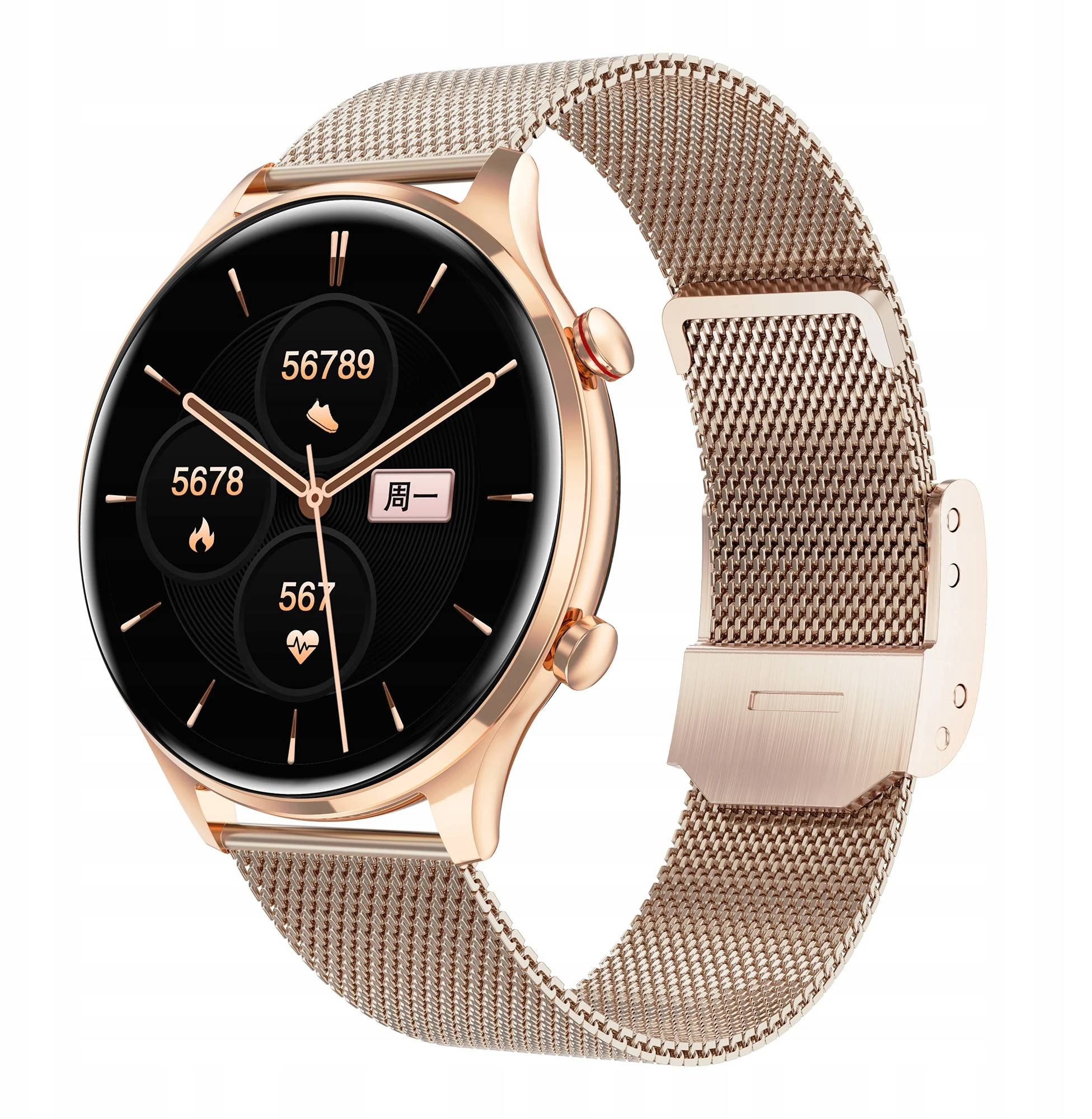 Smartwatch Rubicon RNCF20 – Elegancja i nowoczesność w różowym złocie