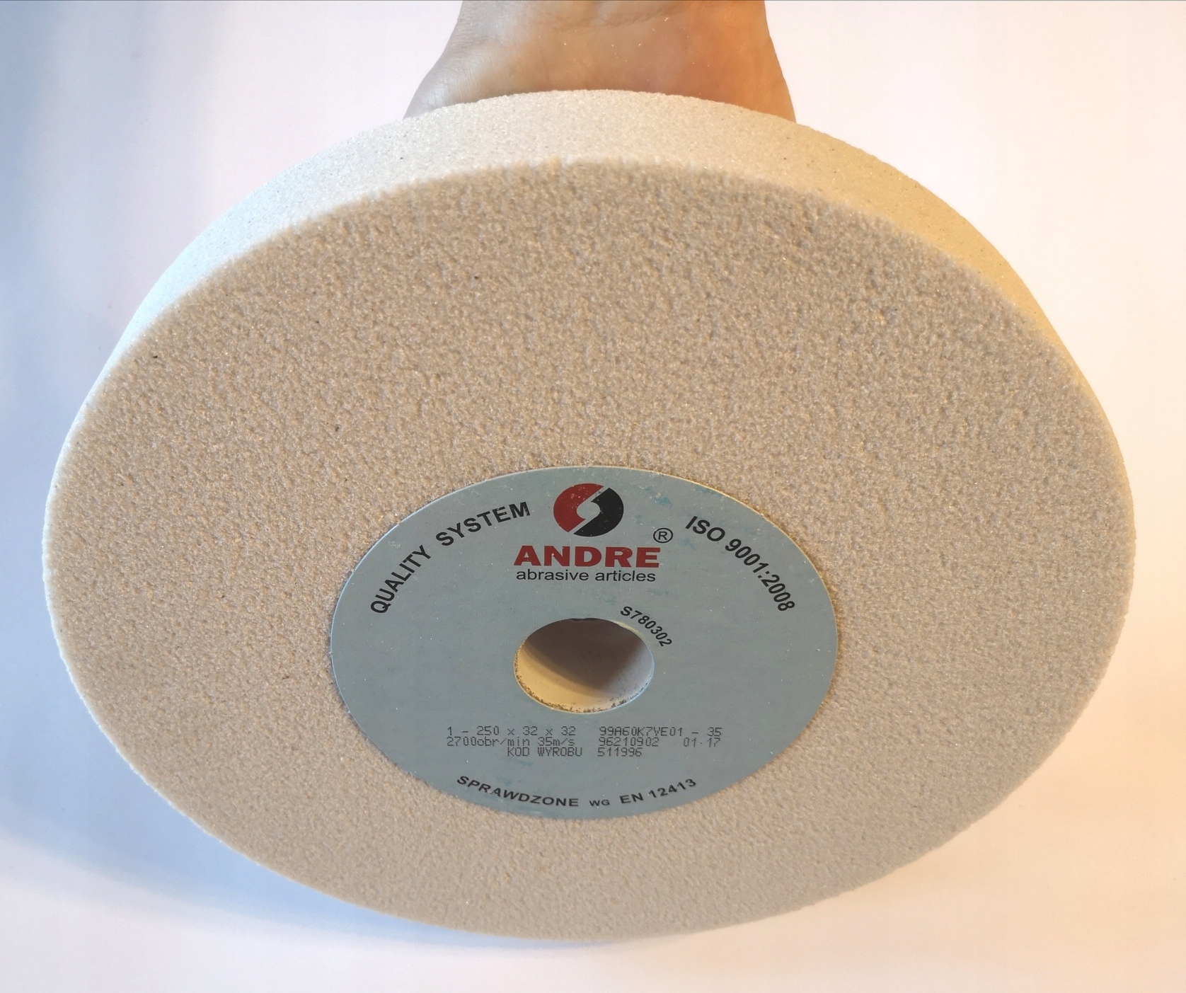 ANDRE ŚCIERNICA PŁASKA 250mm x 32mm x 32mm 99A60K7VE01-35 BIAŁA 'TYP 1' – Idealna do precyzyjnego szlifowania