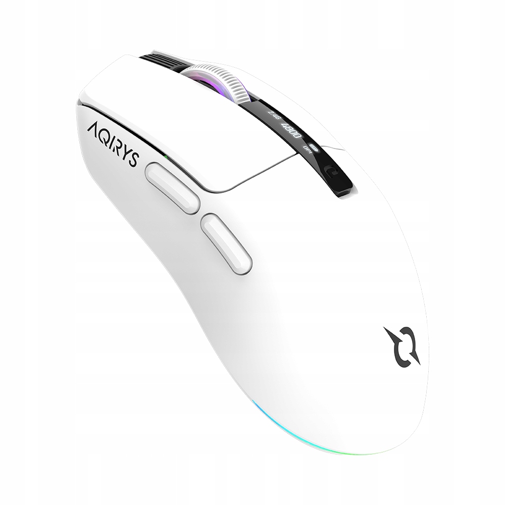 AQIRYS Myszka Dual Mode: Wireless & BT + Wired M2 Biała – Idealna dla Graczy