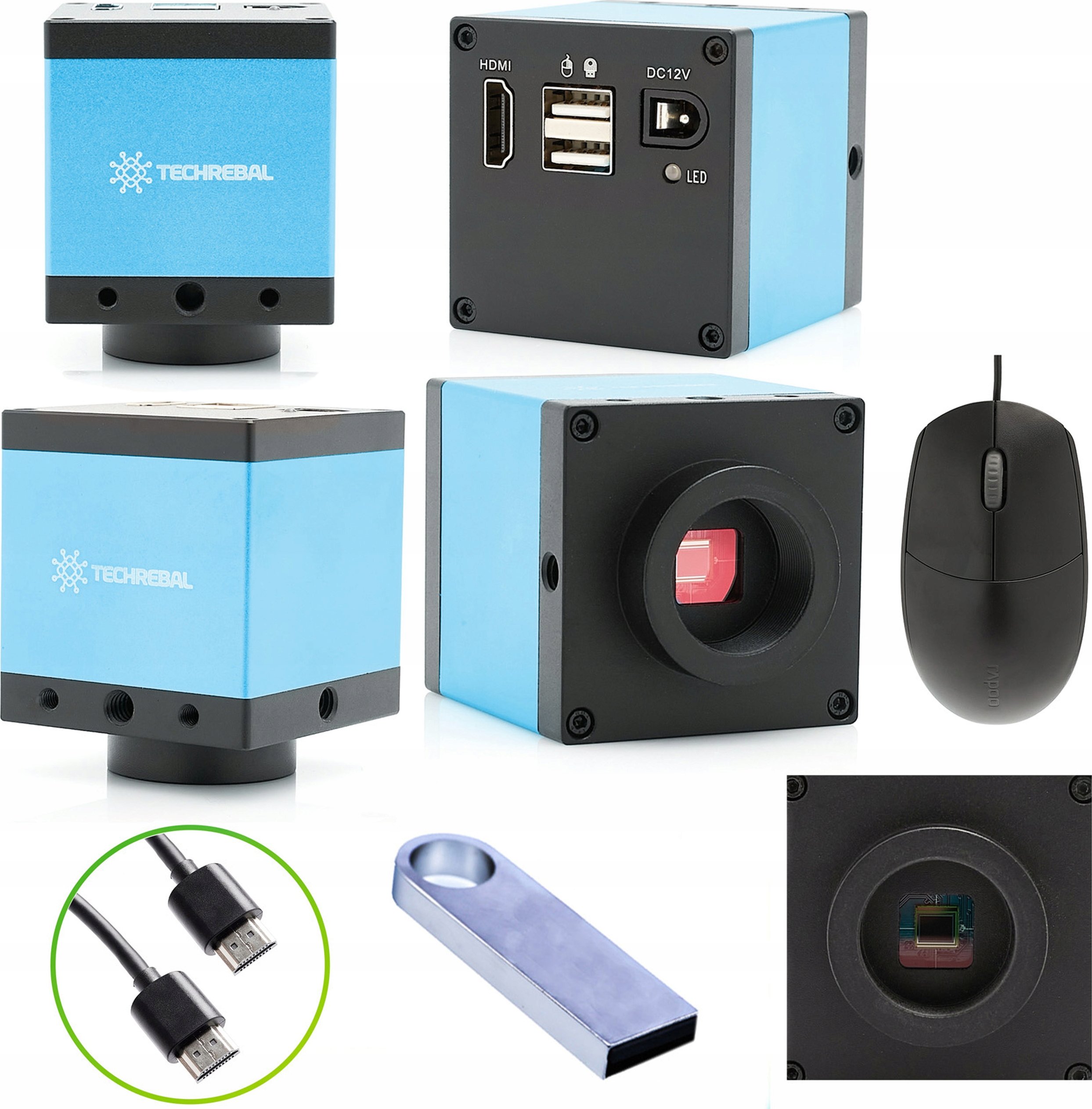 W zestawie z myszą USB i akcesoriami do kalibracji