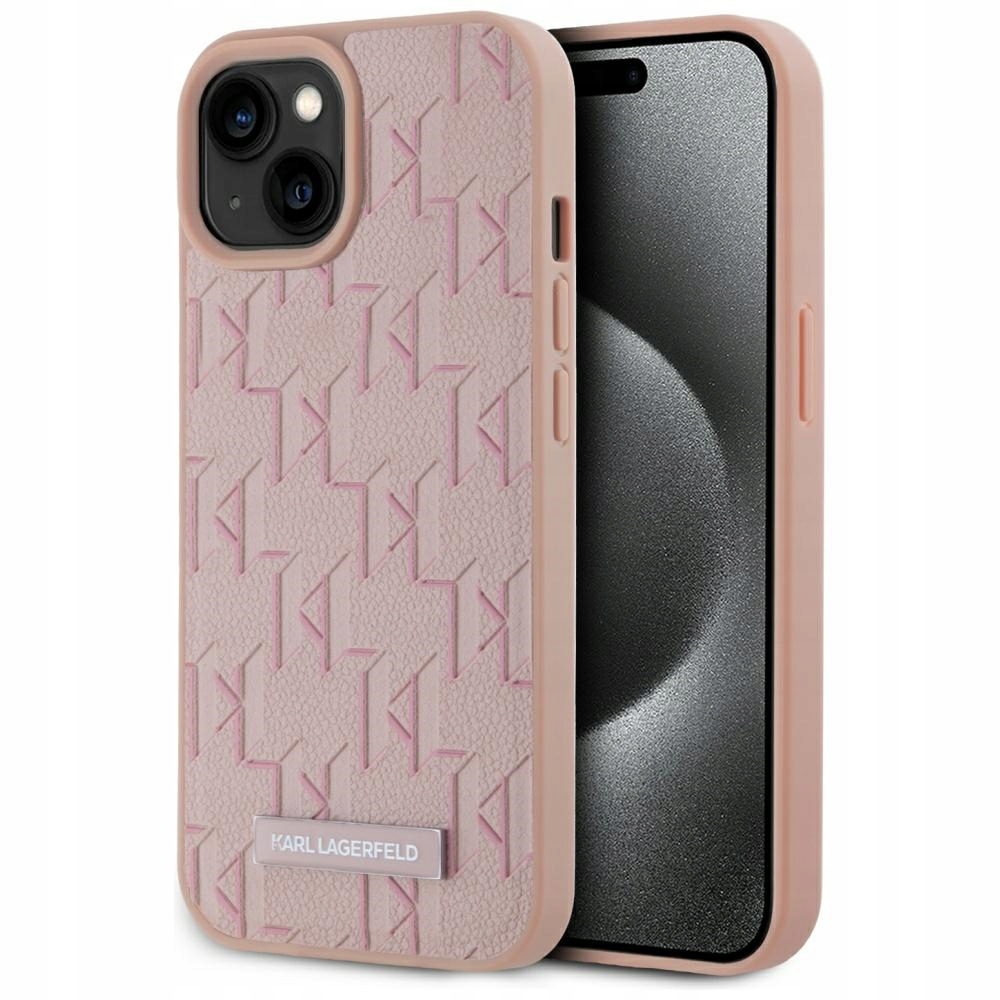 Etui Karl Lagerfeld Leather Monogram Metal Logo MagSafe dla iPhone 15 – Elegancja i Ochrona