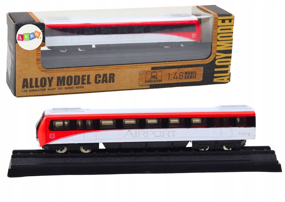 Model Kolekcjonerski Pociąg Czerwono-Biały 1:48 Metalowy – Idealny dla miłośników kolei