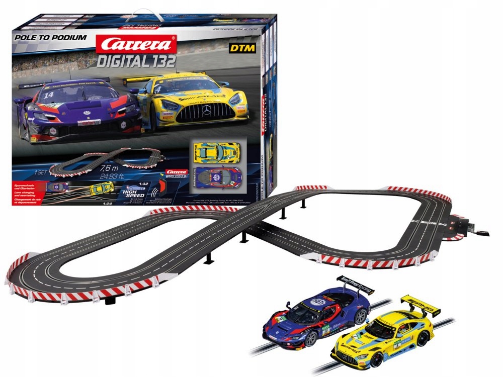 Carrera DIGITAL 132 - Tor samochodowy 7,6 m Pole to Podium + 2 samochody 30038