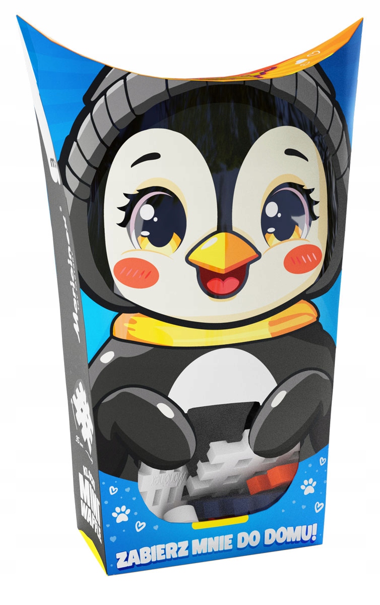 Klocki wafle mini PocketPets Pingwin – Kreatywna zabawa dla dzieci