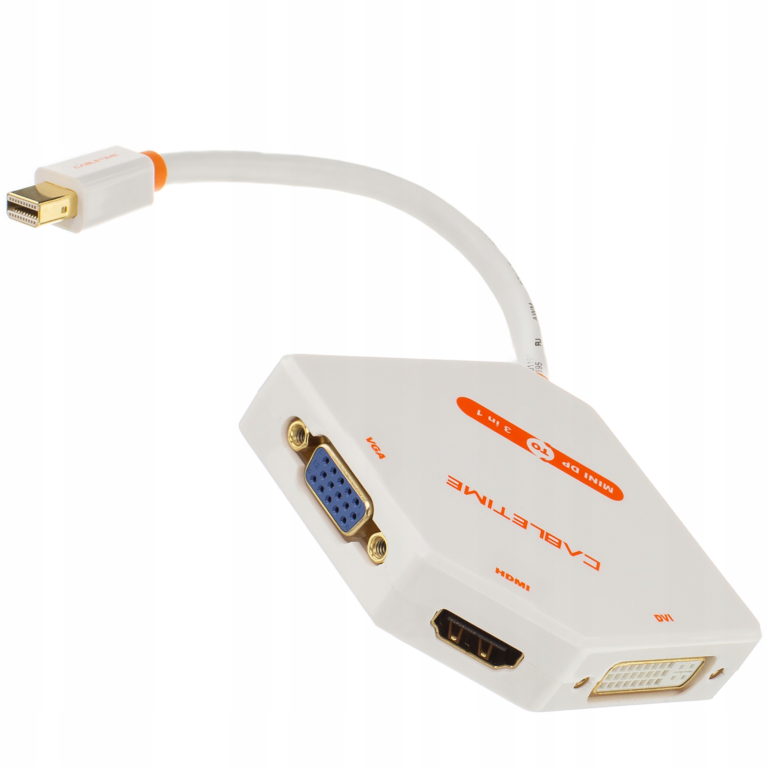 AUDA CableTime Adapter mini DisplayPort - HDMI + SVGA + DVI-I Full HD – Wszechstronny konwerter wideo
