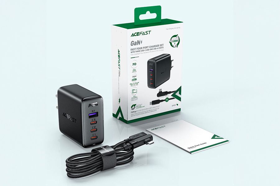 Szybka ładowarka sieciowa GaN 100W Acefast (A37)