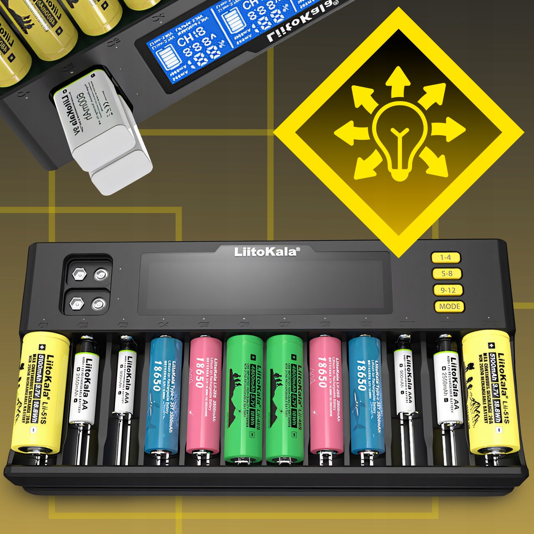 12 kanałów ładowania – Wygoda i oszczędność czasu