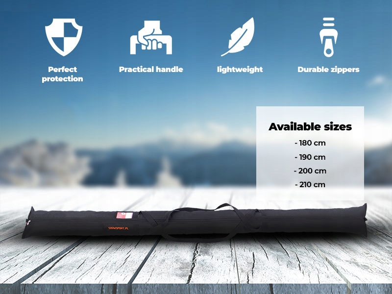 Kompaktowy i uniwersalny pokrowiec na narty biegowe