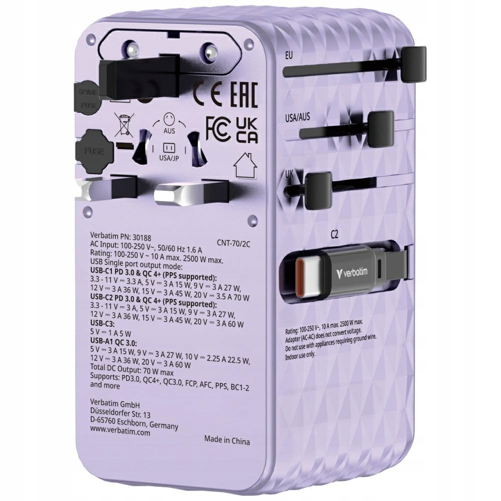 Wbudowane porty USB-C i USB-A dla wygody