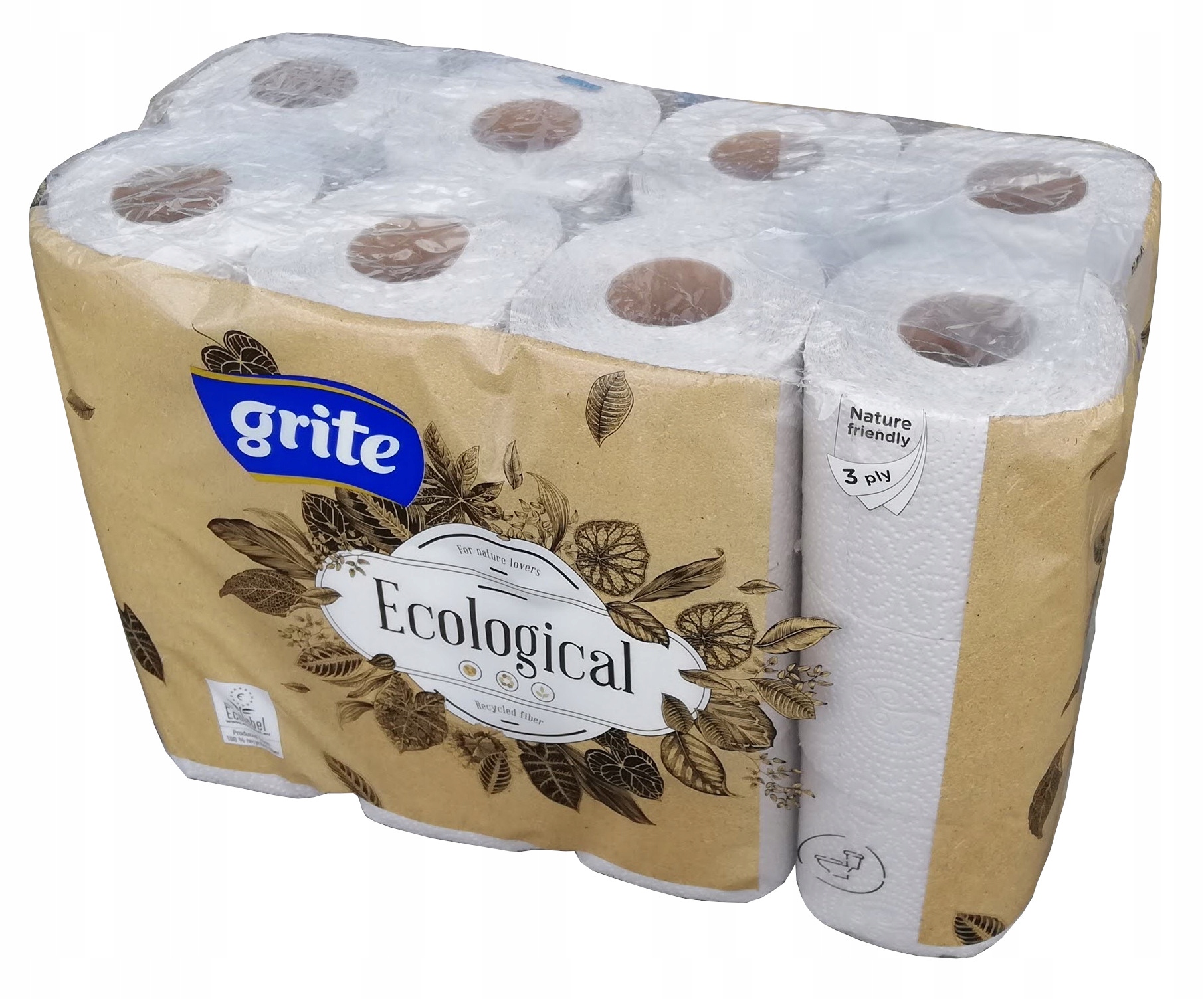 Papier toaletowy EKOLOGICZNY Grite – 24 rolki 3 warstwy