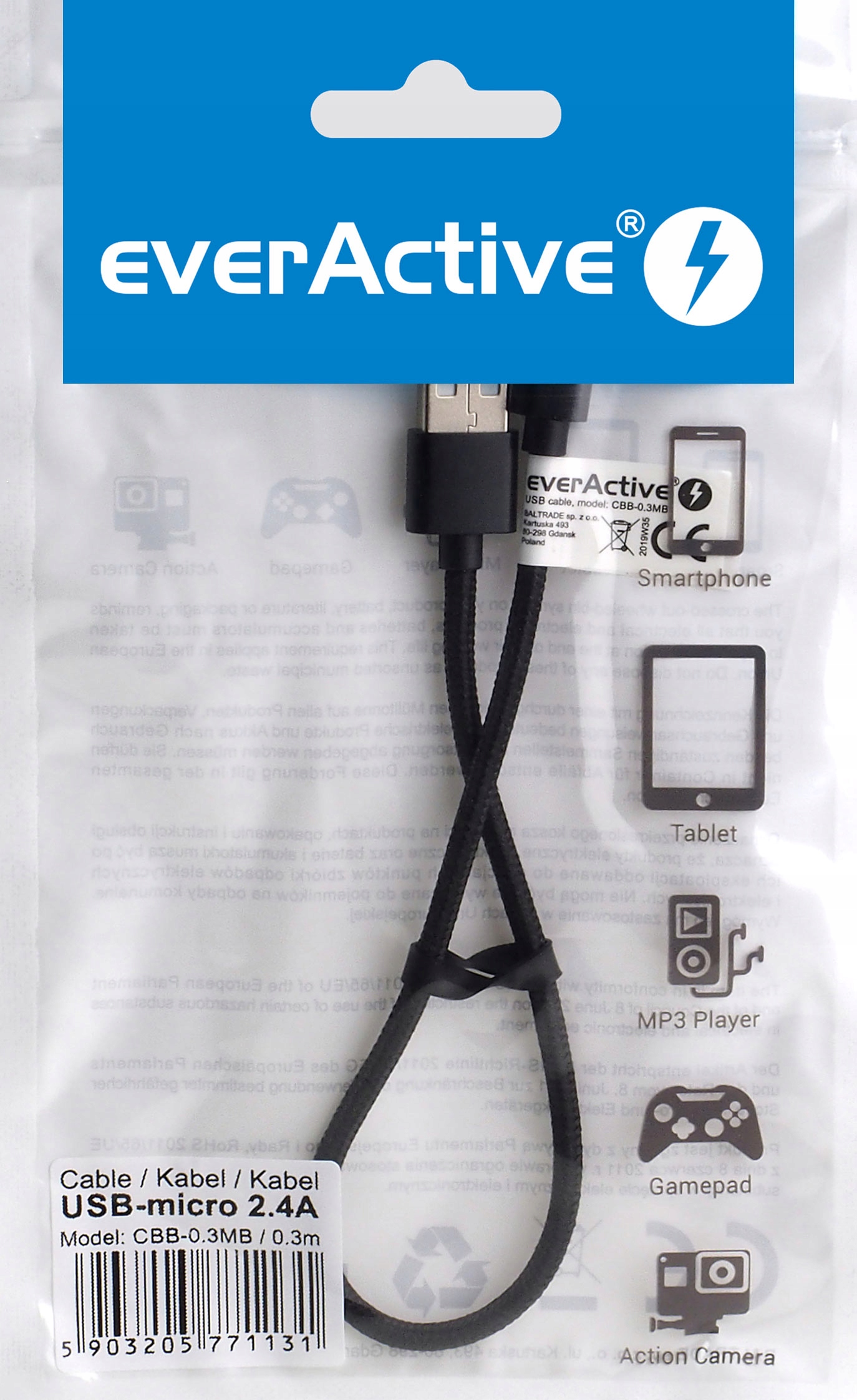 Pełna kompatybilność z urządzeniami micro USB