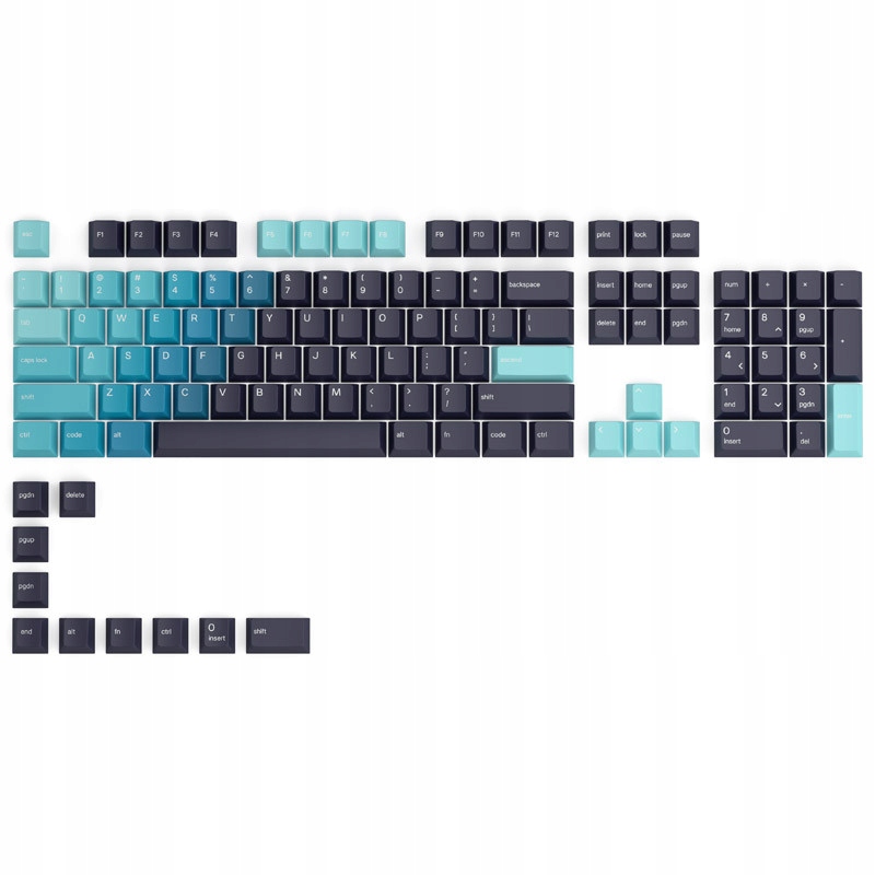 Glorious PC Gaming Race GPBT Keycaps – Zestaw 114 PBT Tastenkappen Celestial Ice