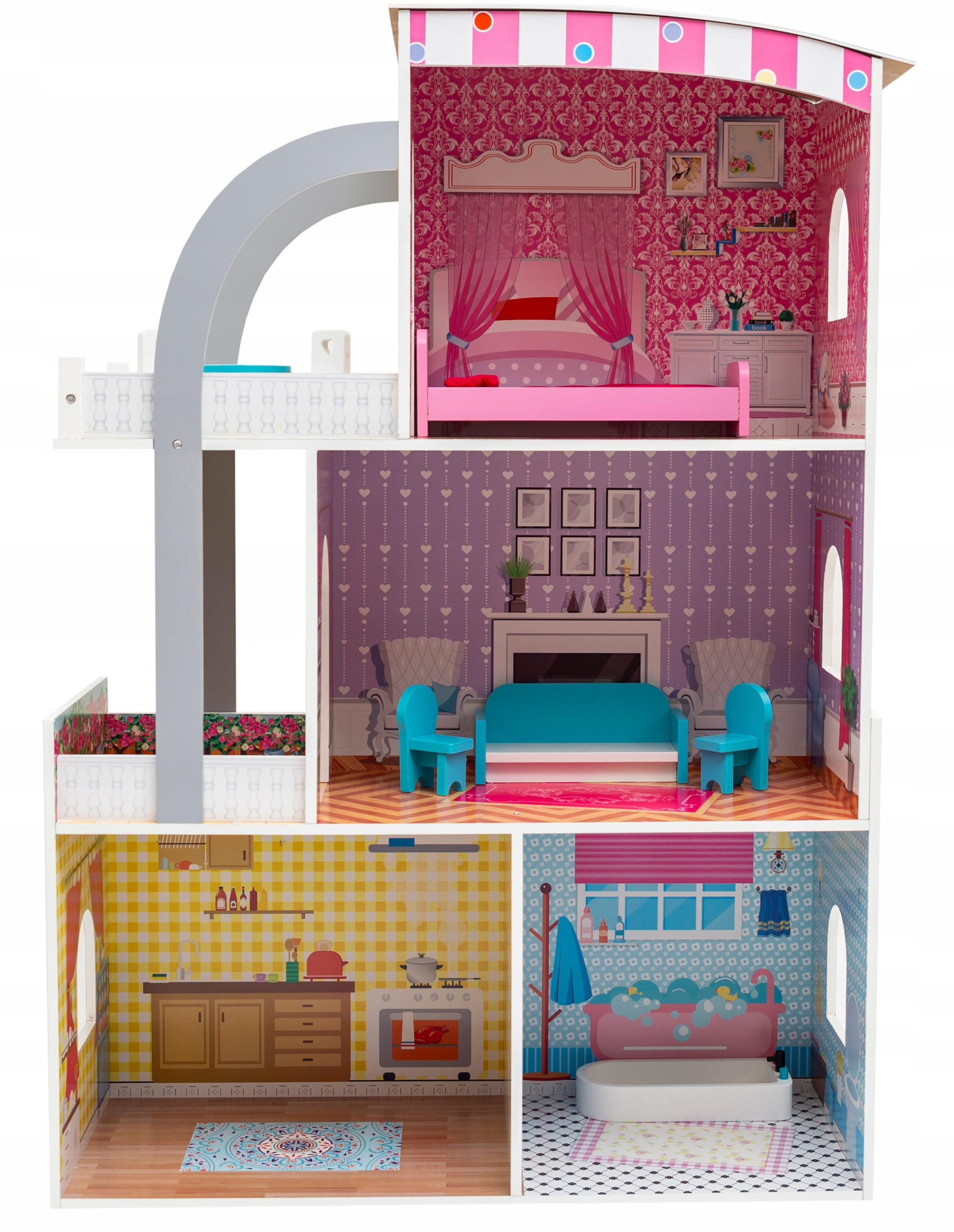 Nowoczesna luksusowa willa - domek dla lalek Barbie