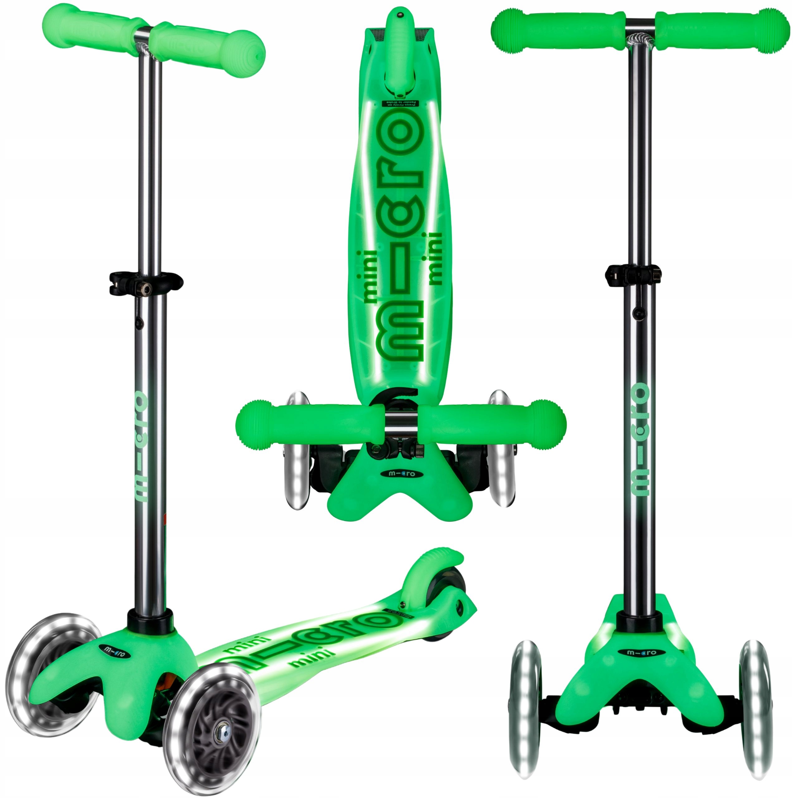 Hulajnoga Mini Micro Deluxe Glow LED Plus Icy Lime – Radość z jazdy dla najmłodszych