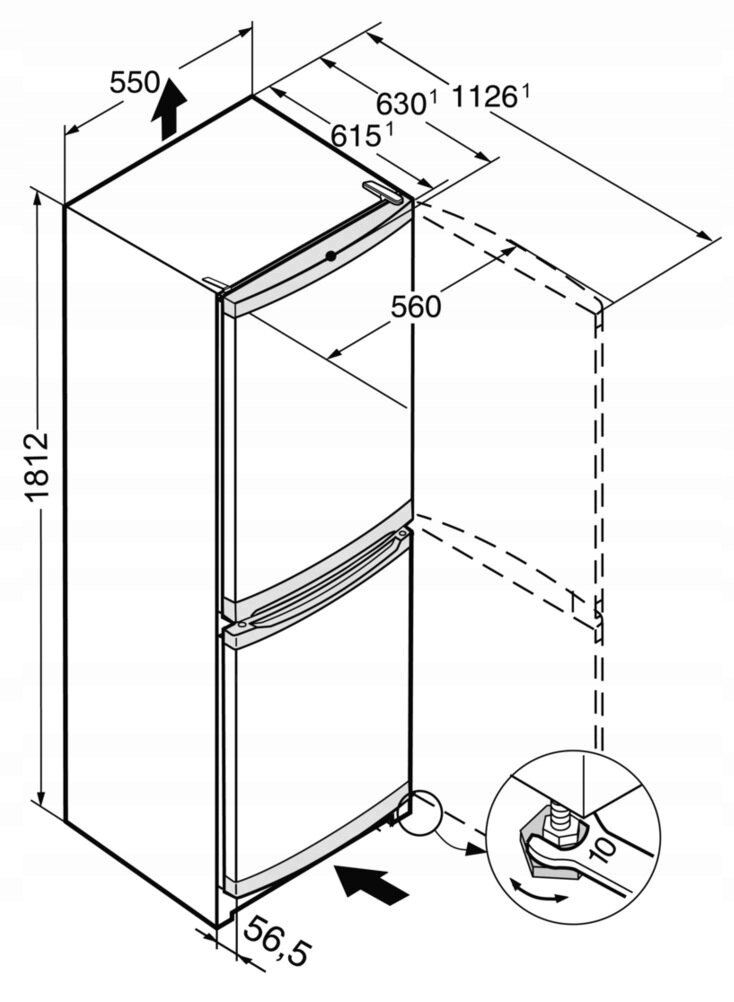 Wymiary i design – Wysokość 181,2 cm i szerokość 55 cm