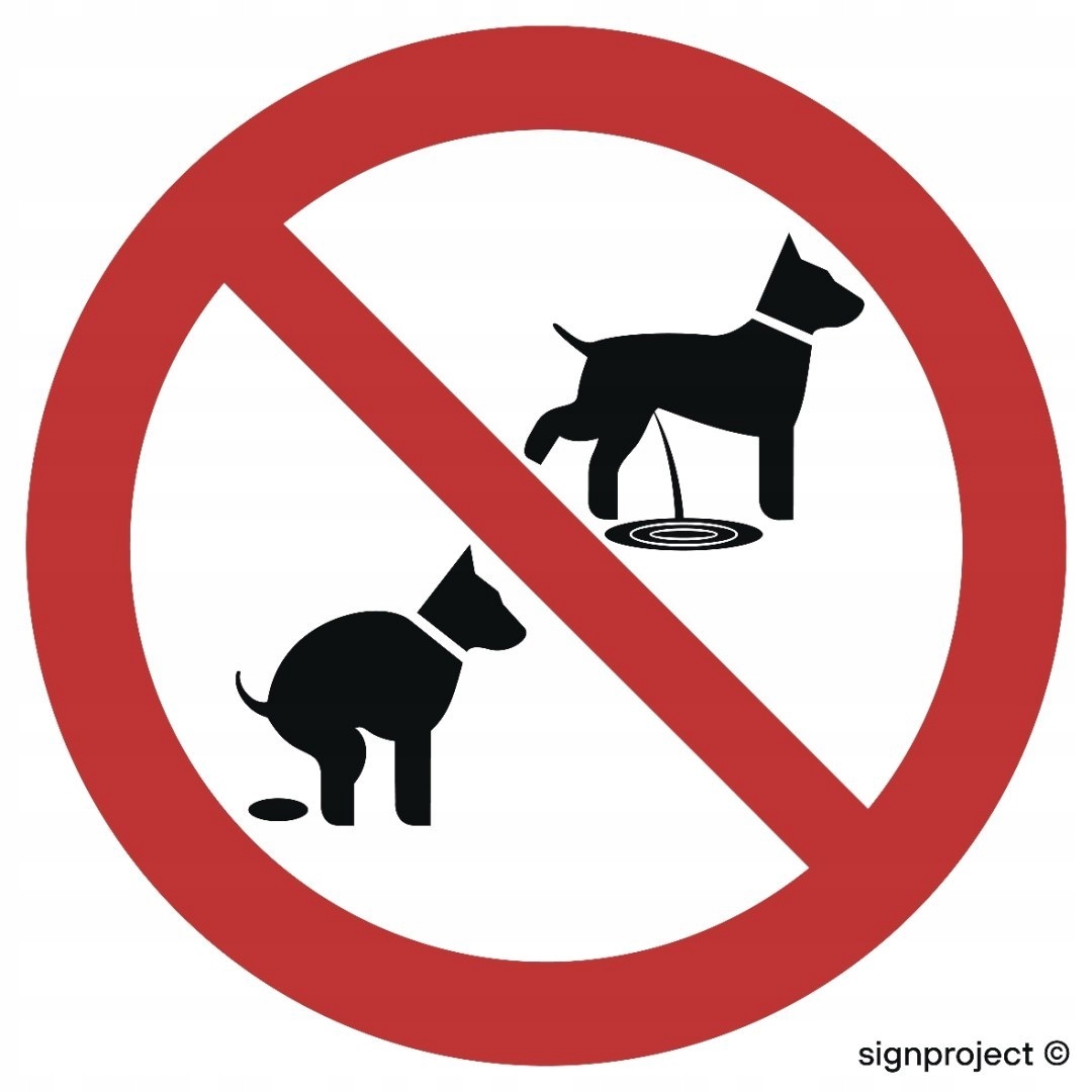 Znak NC028 - Zakaz wyprowadzania psów 200x200 mm - Bezpieczeństwo w Twoim otoczeniu