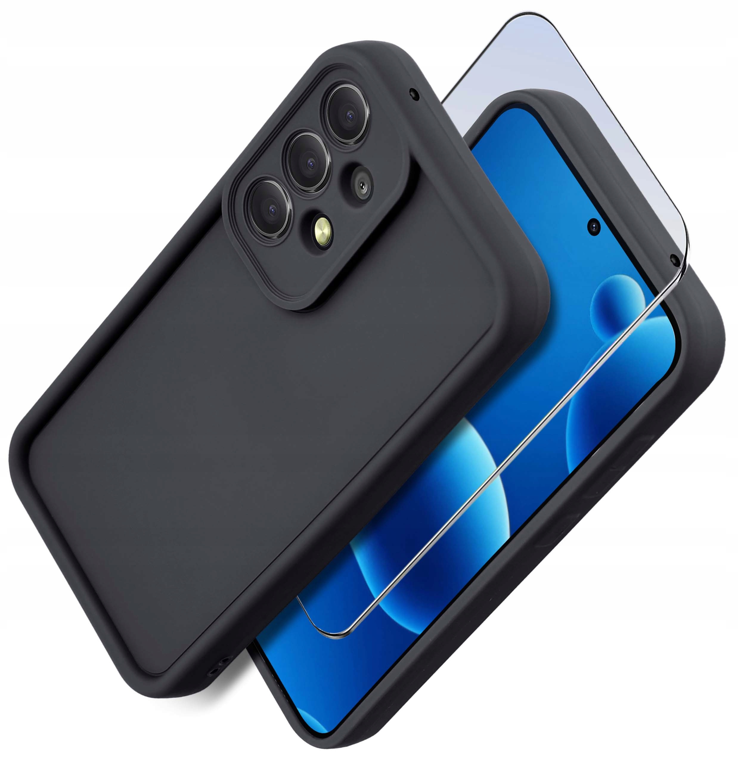 Etui do Samsung A52 | A52s 5G silikonowe MATOWE + Szkło ochronne na ekran 9H – Ochrona i styl w jednym