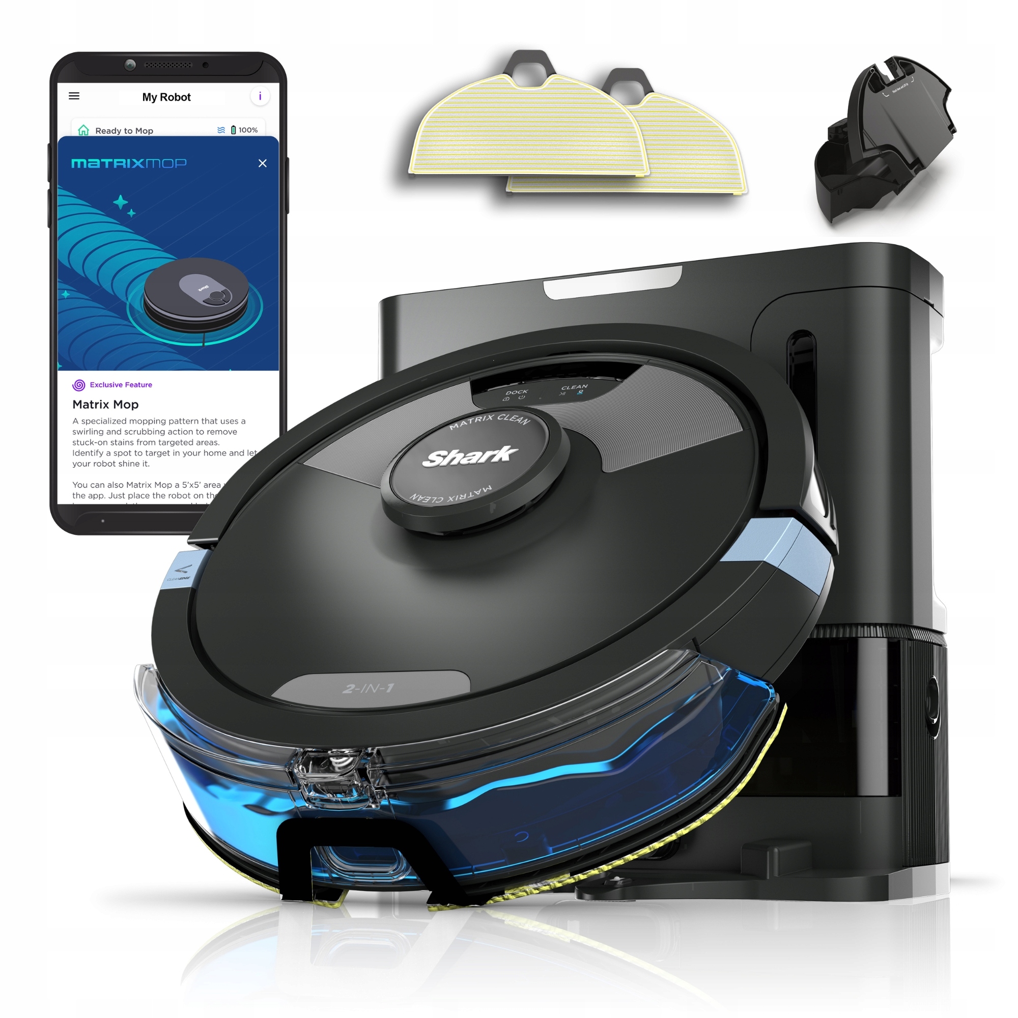 Robot sprzątający Shark Matrix Plus RV2620WAEU – Innowacyjne rozwiązanie 2 w 1