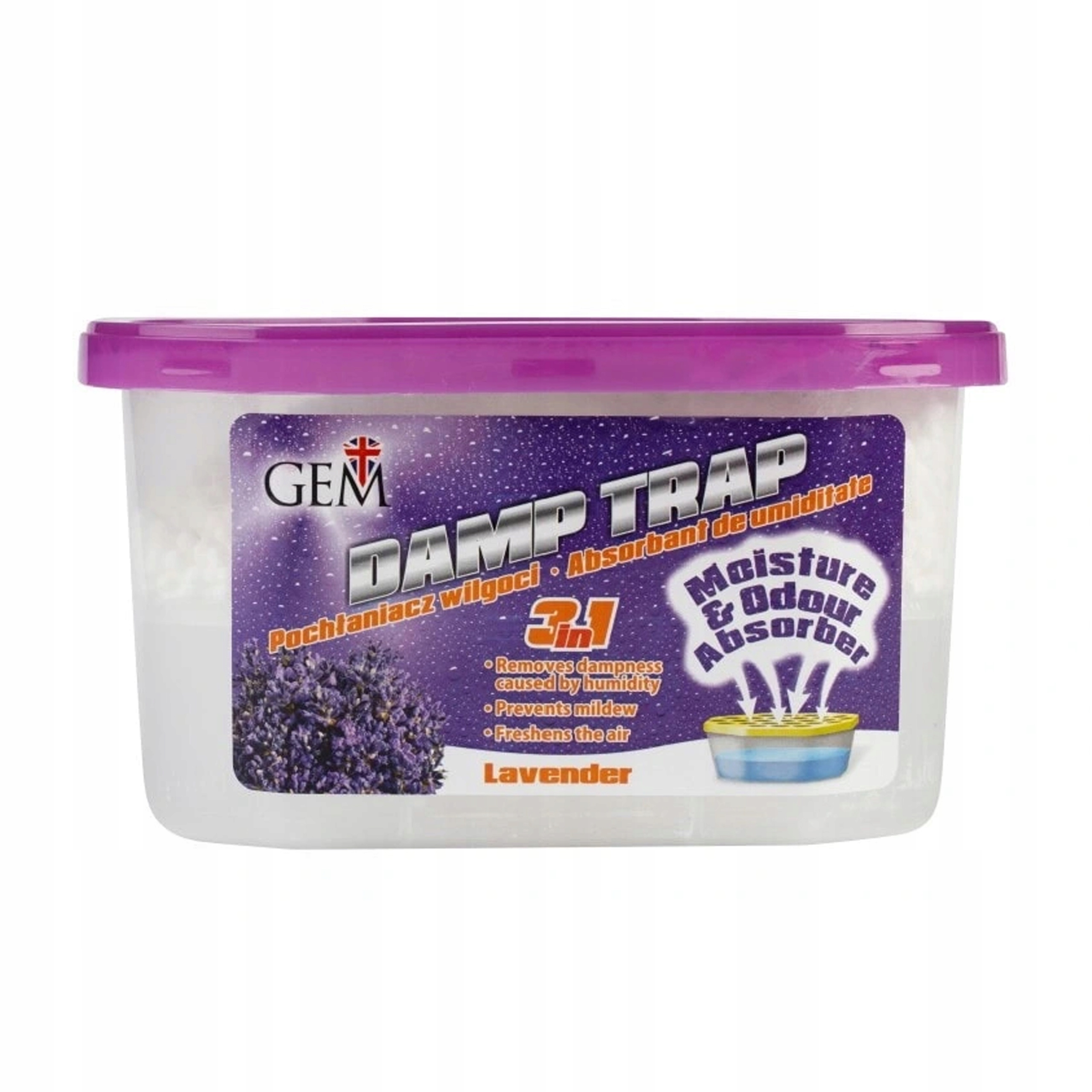 Gem Lavender 3w1 Pochłaniacz wilgoci 400ml – Skuteczna ochrona przed wilgocią