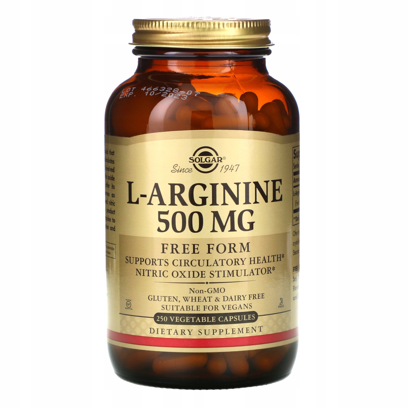 L-Arginine Free Form - L-arginina wolna forma 500 mg (250 kaps.) – Klucz do zdrowia i witalności