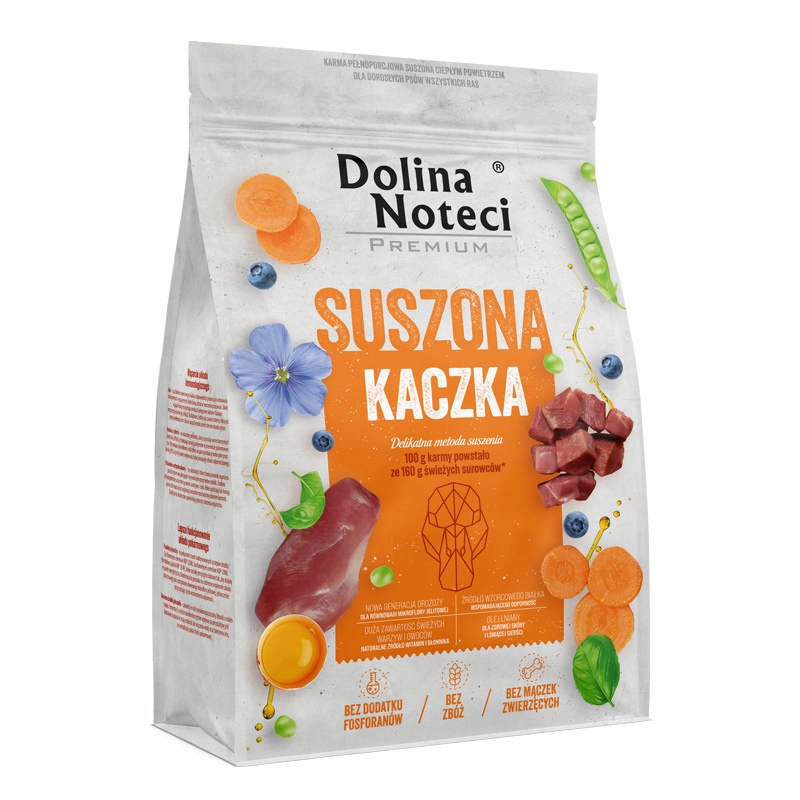 Skład karmy suszonej Dolina Noteci Premium – kaczka