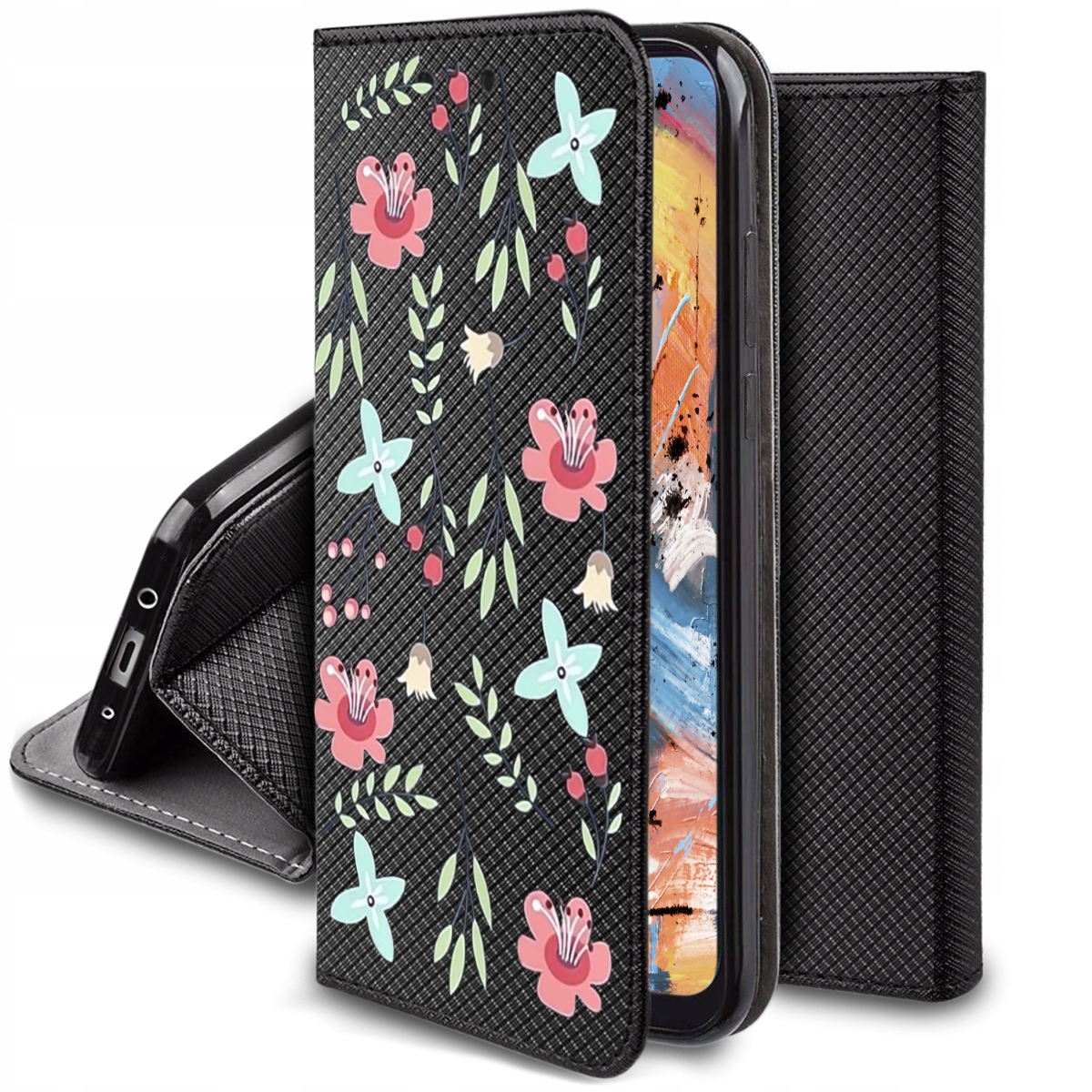 Etui do Xiaomi Redmi A1 | A2 MAGNET WZORY + SZKŁO 9H – Ochrona i styl w jednym