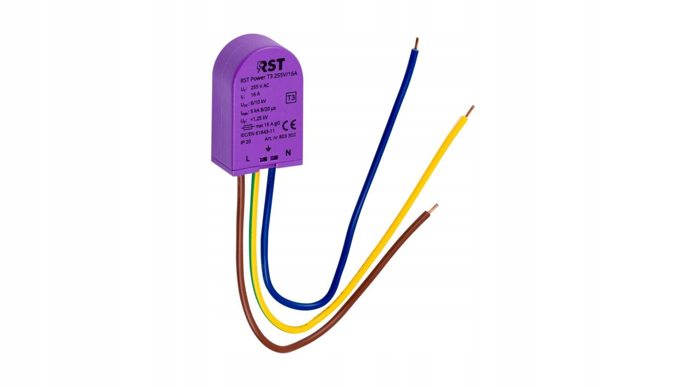Ogranicznik przepięć T3 Power T3 255V/16A 803 302 – Bezpieczne zasilanie w Twoim domu
