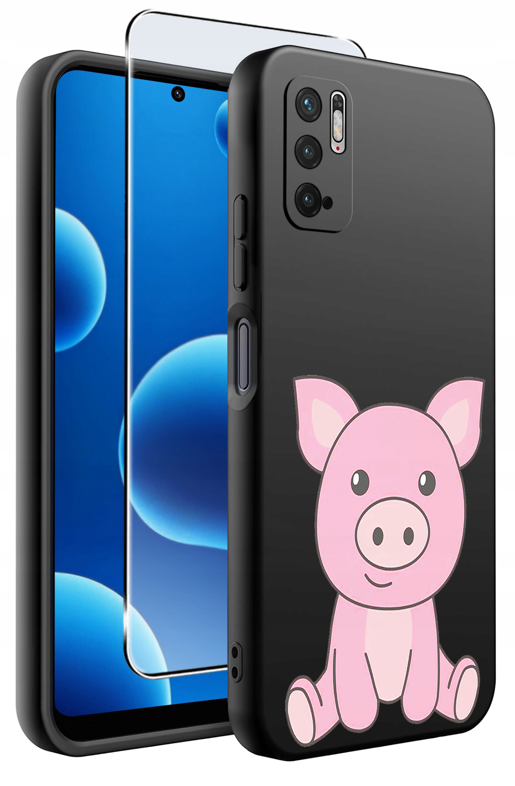 ETUI do Xiaomi Redmi Note 10 5G | WZORY | SILIKONOWE MATT CASE + SZKŁO HARTOWANE 9H