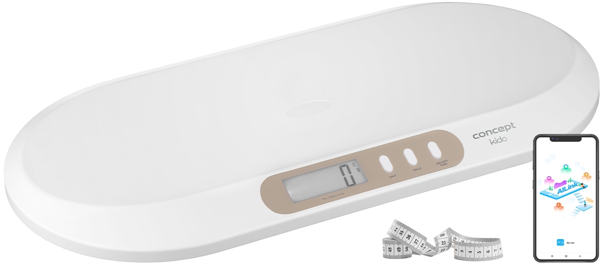 Precyzyjne ważenie z funkcją HOLD – Zmierz wagę nawet niespokojnego malucha