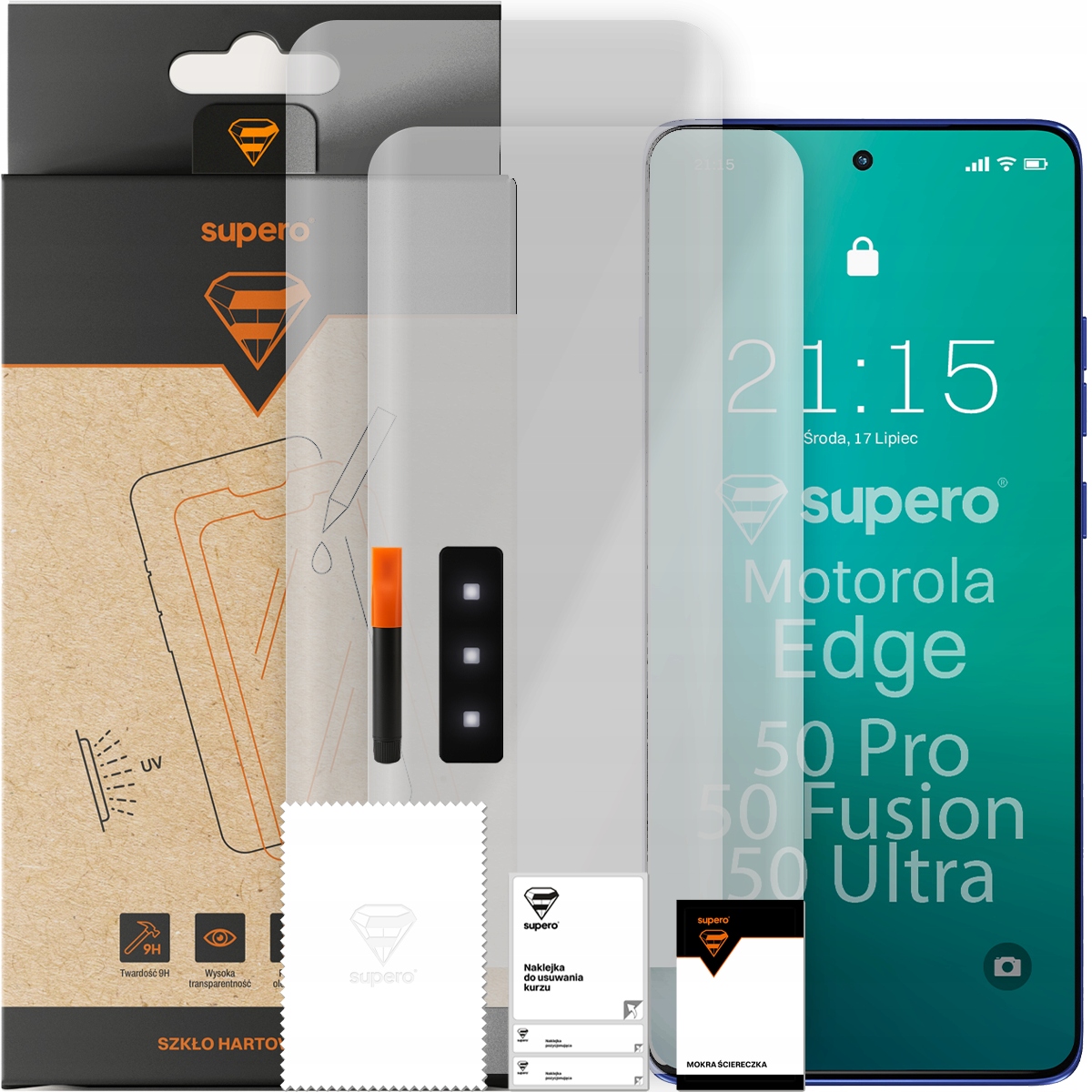 Szkło hartowane UV Supero do Motorola Edge 50 Pro/Fusion/Ultra – Doskonała ochrona ekranu