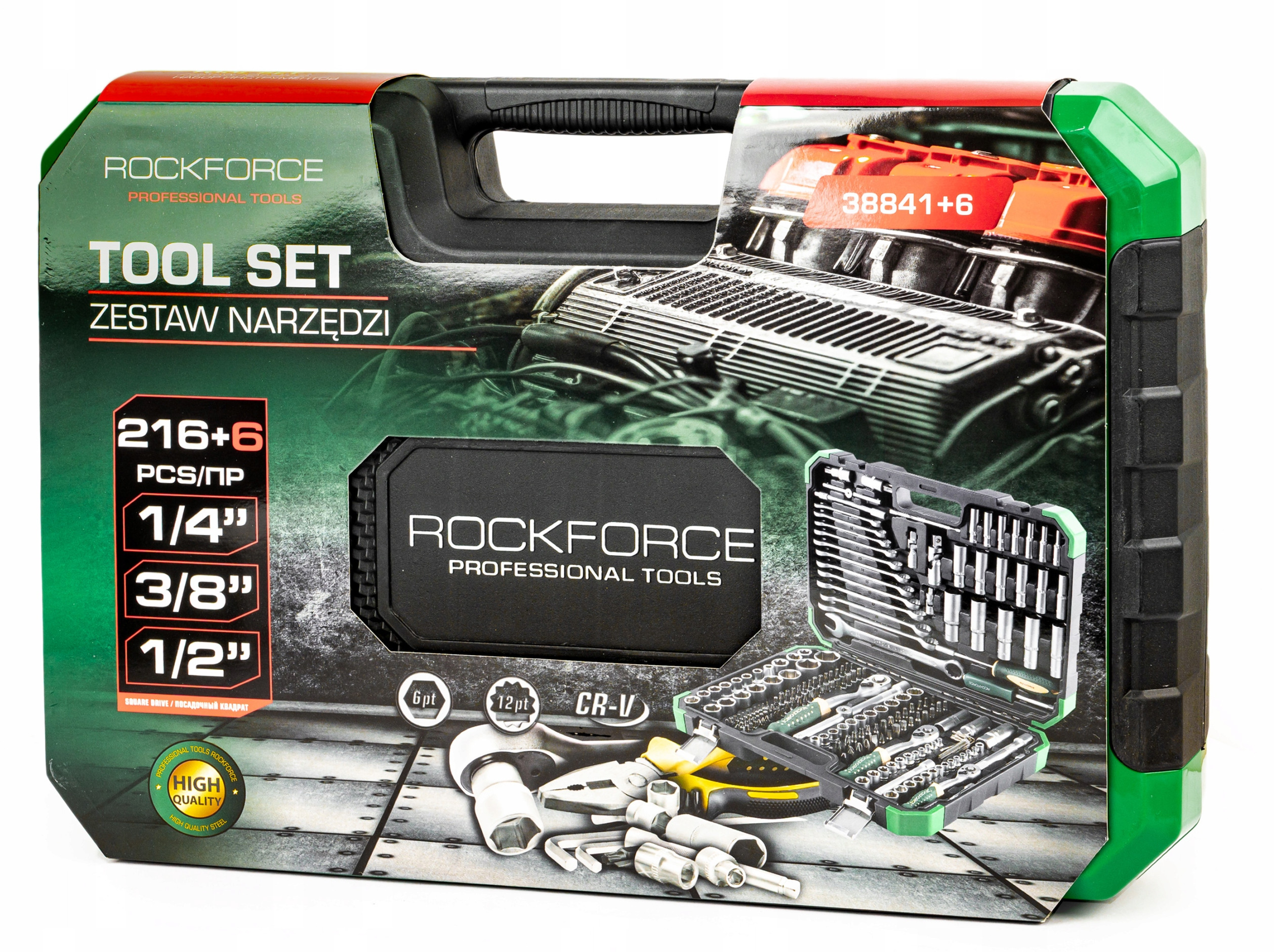 Zestaw narzędzi 216+6el. 1/4