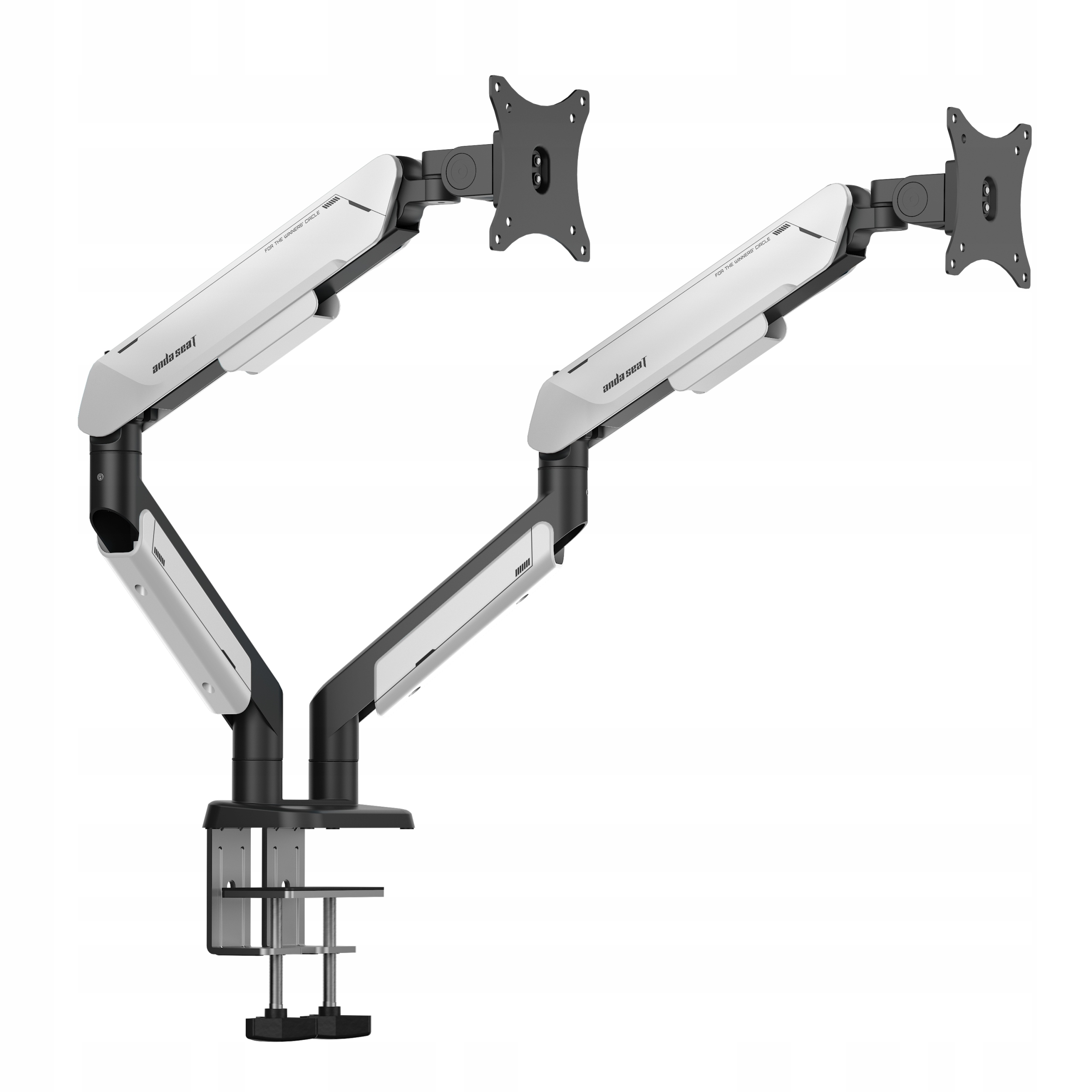 Uchwyt na dwa monitory Anda Seat Stealth PRO II Duo 17”–42” biały – Idealne rozwiązanie dla Twojego biura