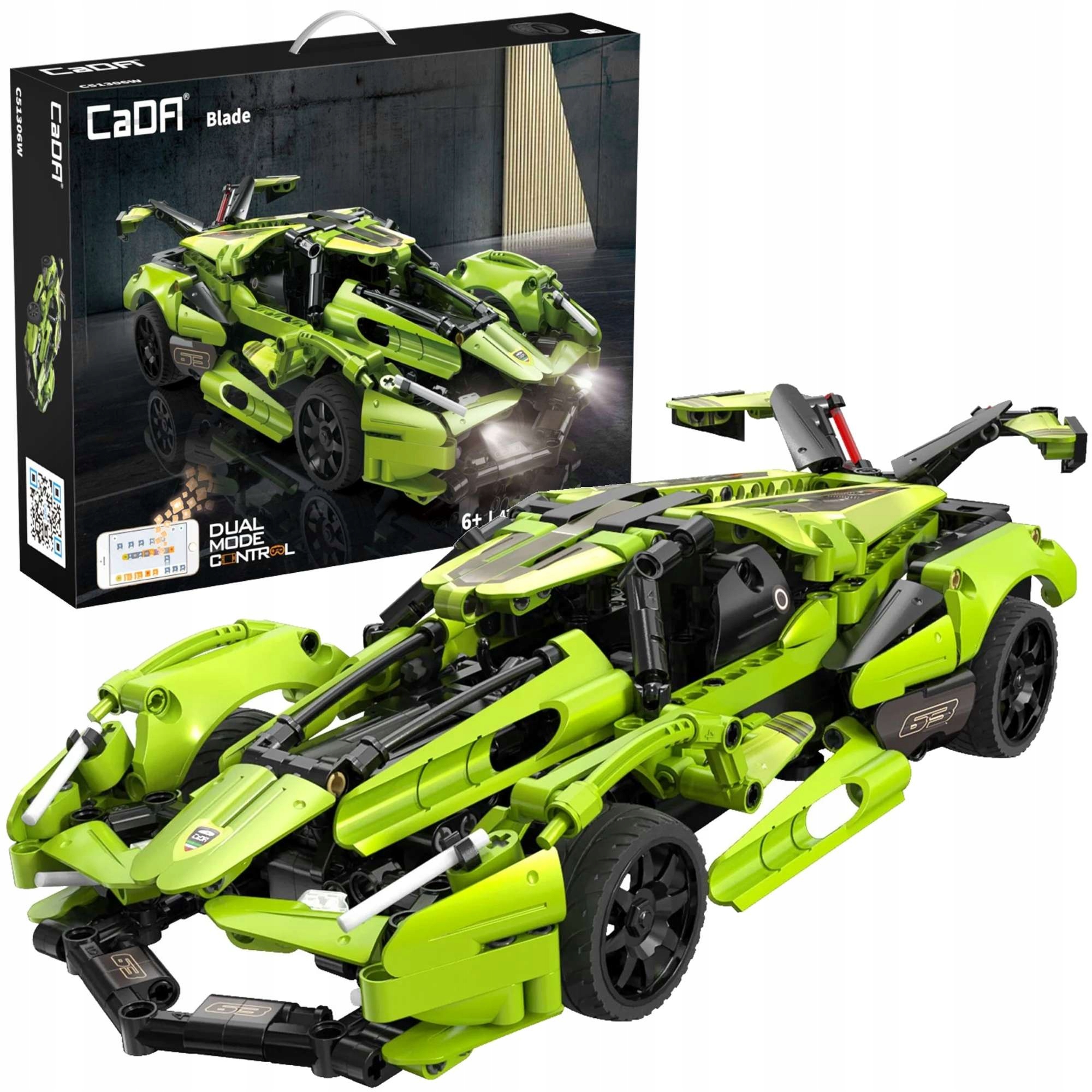 Klocki Auto Zdalnie Sterowane BALDE 432 elementy RC Dual Mode + LED – Niezapomniana zabawa dla dzieci