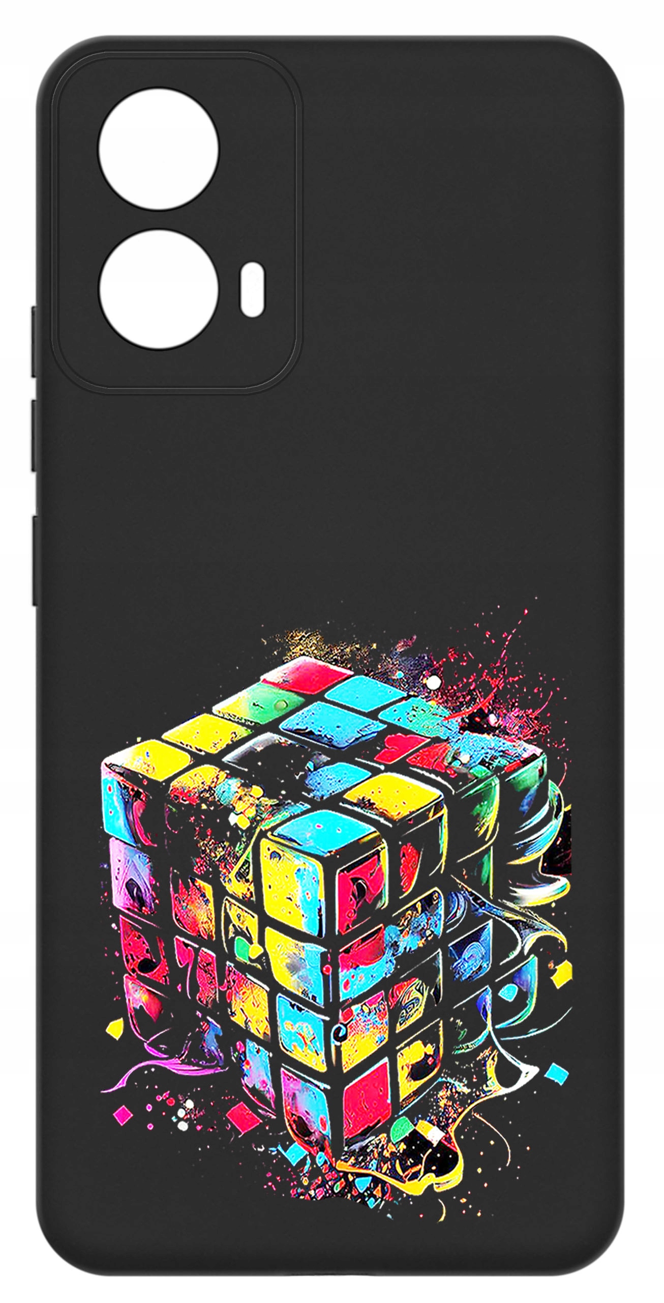 Żywe kolory i grafika na czarnym tle