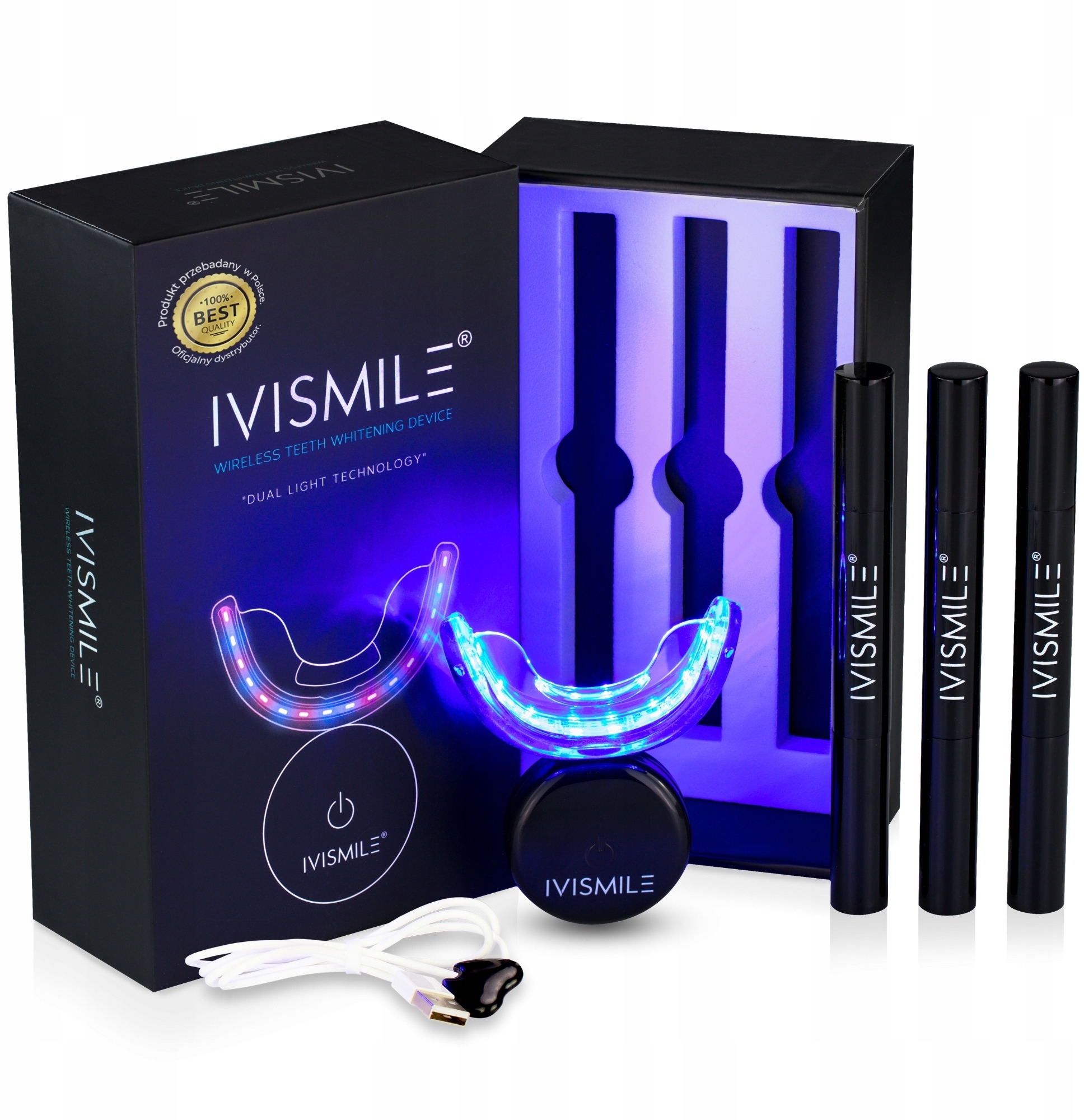 Zestaw do Wybielania Zębów z Lampą LED IVISMILE – Twój klucz do olśniewającego uśmiechu