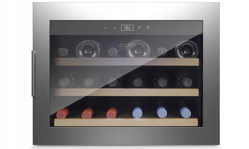 Chłodziarka do wina Caso WineSafe 18 EB INOX – Elegancja i komfort w przechowywaniu win
