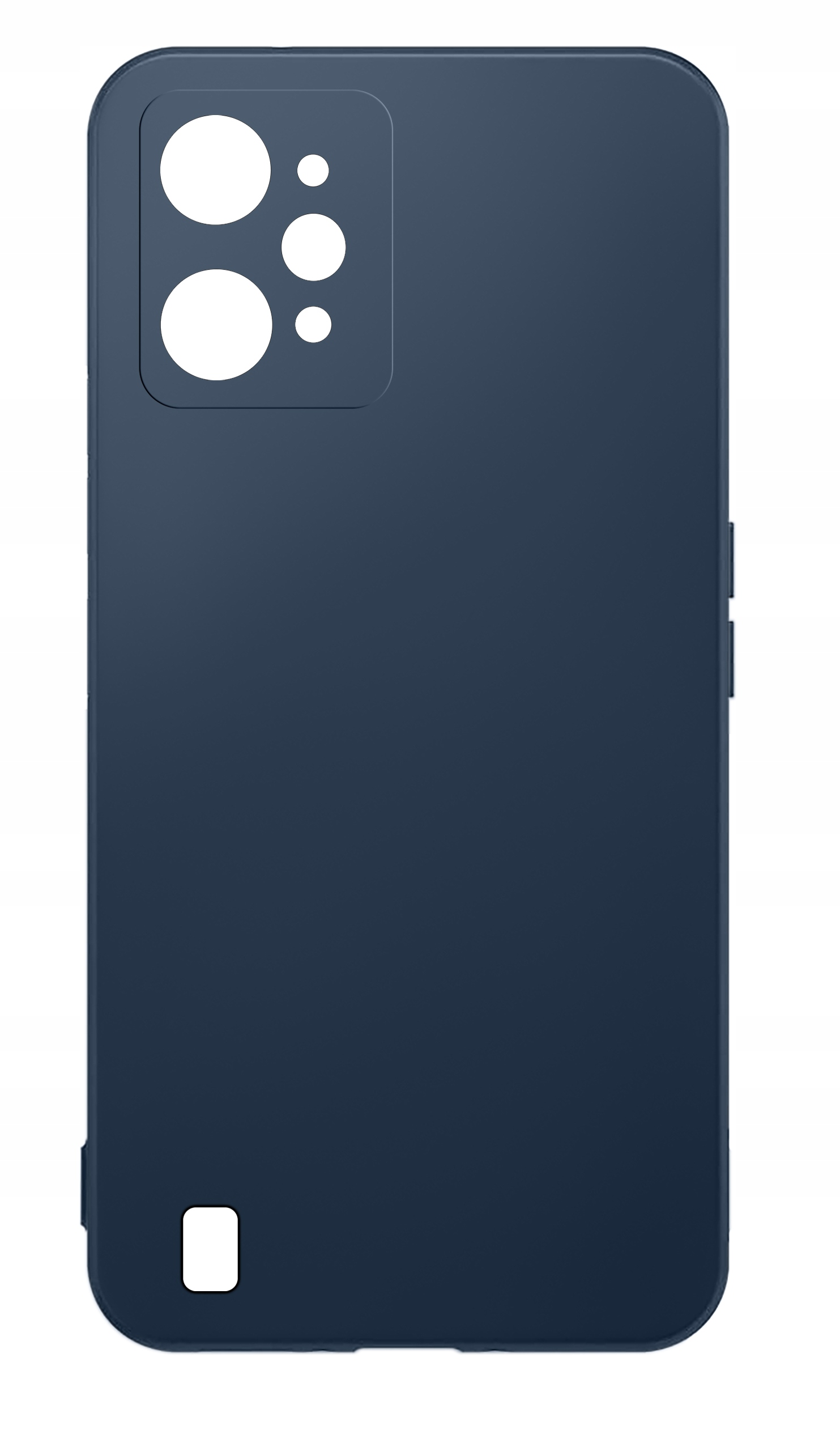 ZESTAW Etui do Realme C31 – Matowe Granatowe Silikon Slim + 2 SZTUKI SZKŁO