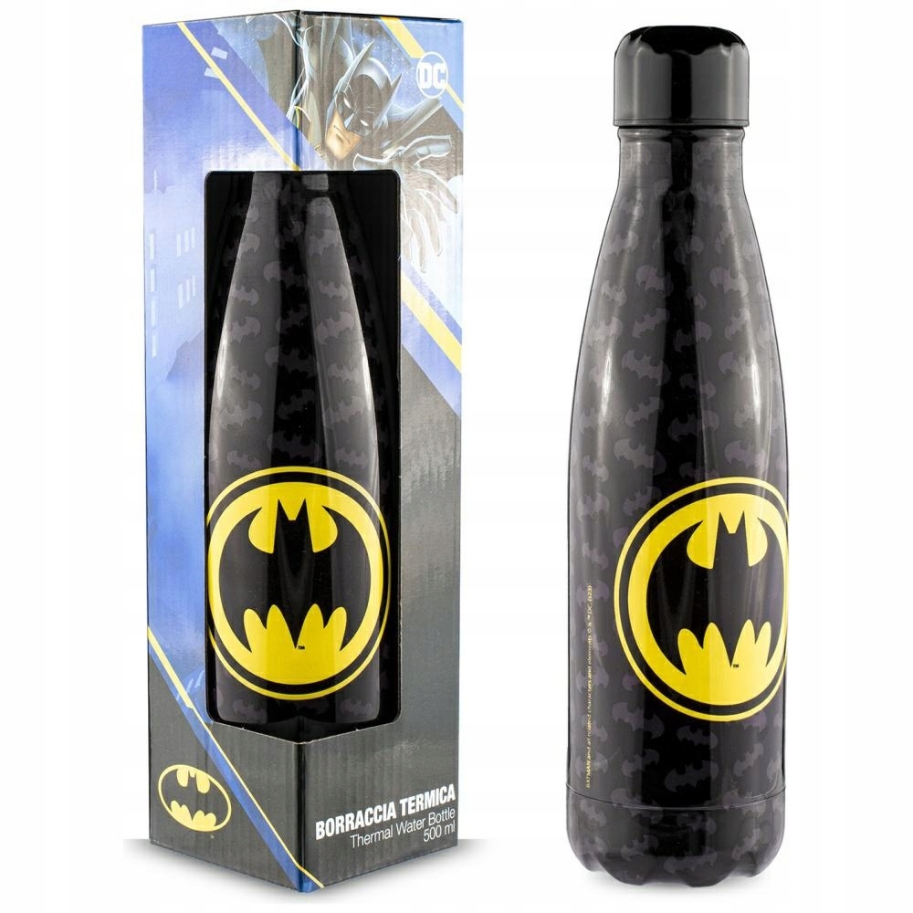 Butelka na wodę Coriex Batman 500ml czarny 10773 – Idealny towarzysz na co dzień