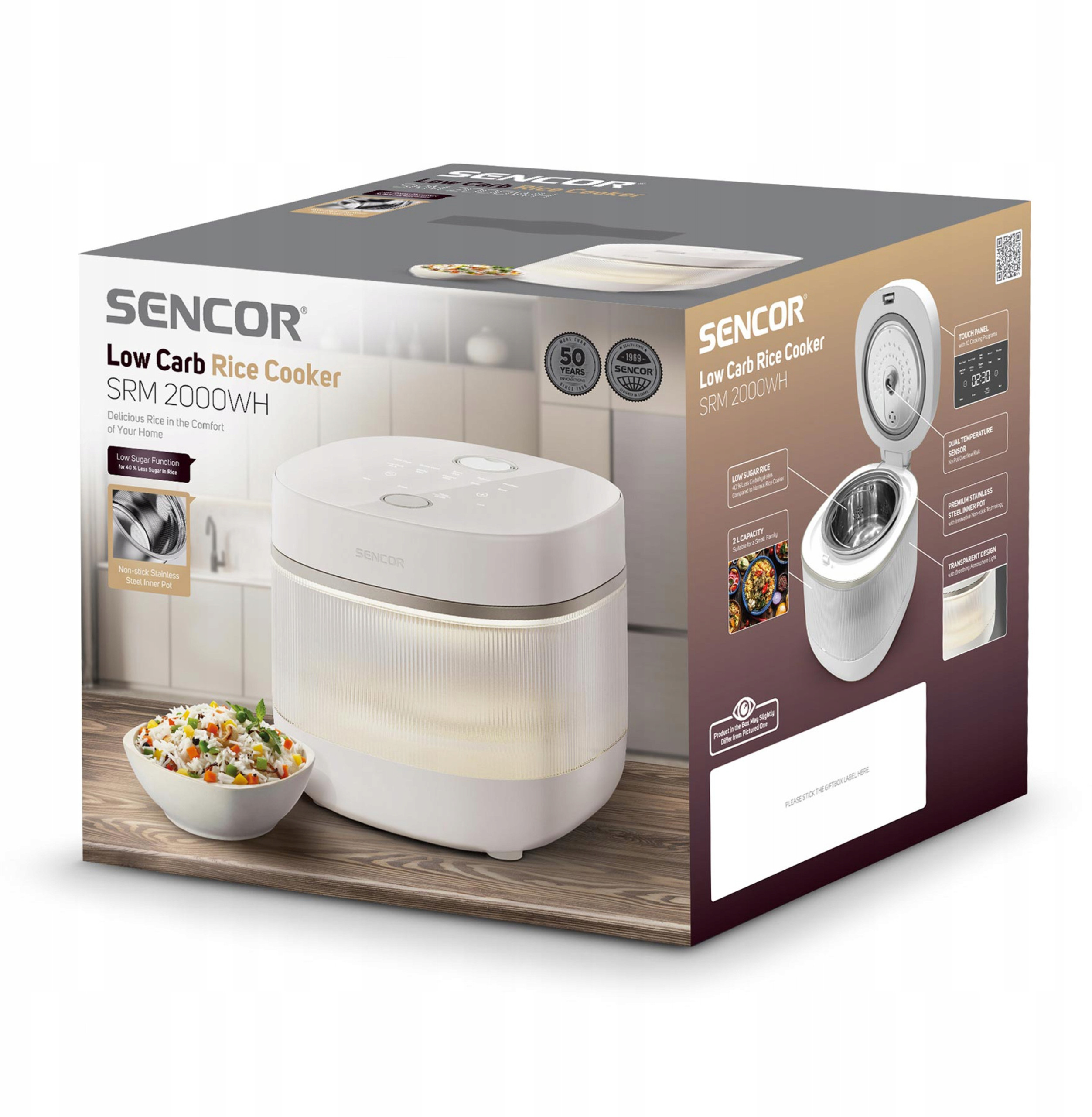 Garnek do gotowania ryżu Sencor SRM 2000WH – Nowoczesne rozwiązanie w Twojej kuchni
