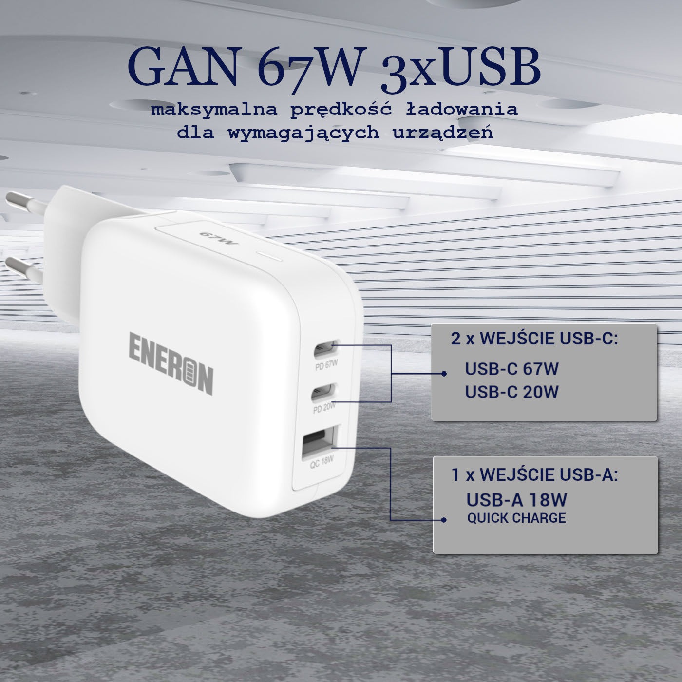 Wiele portów – 2x USB-C i 1x USB-A dla wygody