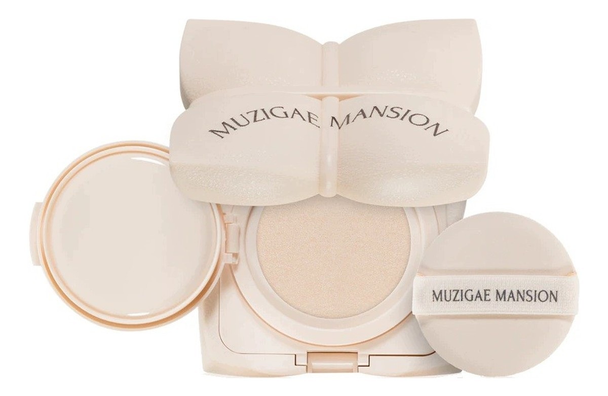 Muzigae Mansion Sleek Water Cushion – Długotrwały podkład prasowany o działaniu nawilżającym